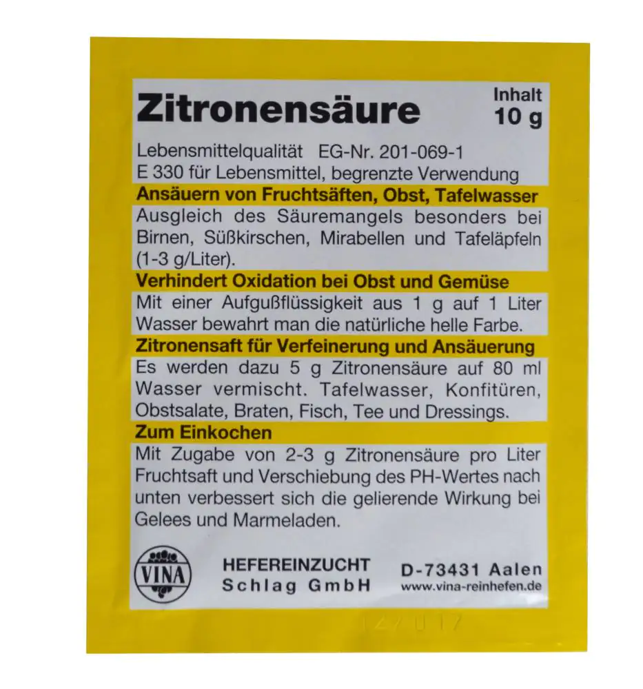 Vina Zitronensäure 10 g Vina Zitronensäure 10 g