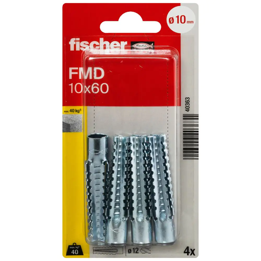 Fischer Spreizdübel FMD 10.0 x 60 mm - 4 Stück Fischer Spreizdübel FMD 10.0 x 60 mm - 4 Stück