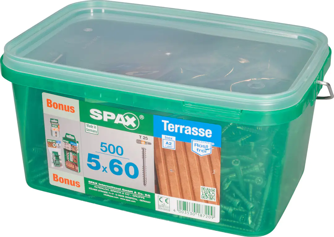 Spax Terrassenschrauben 5.0 x 60 mm TX 25 - 500 Stk.
