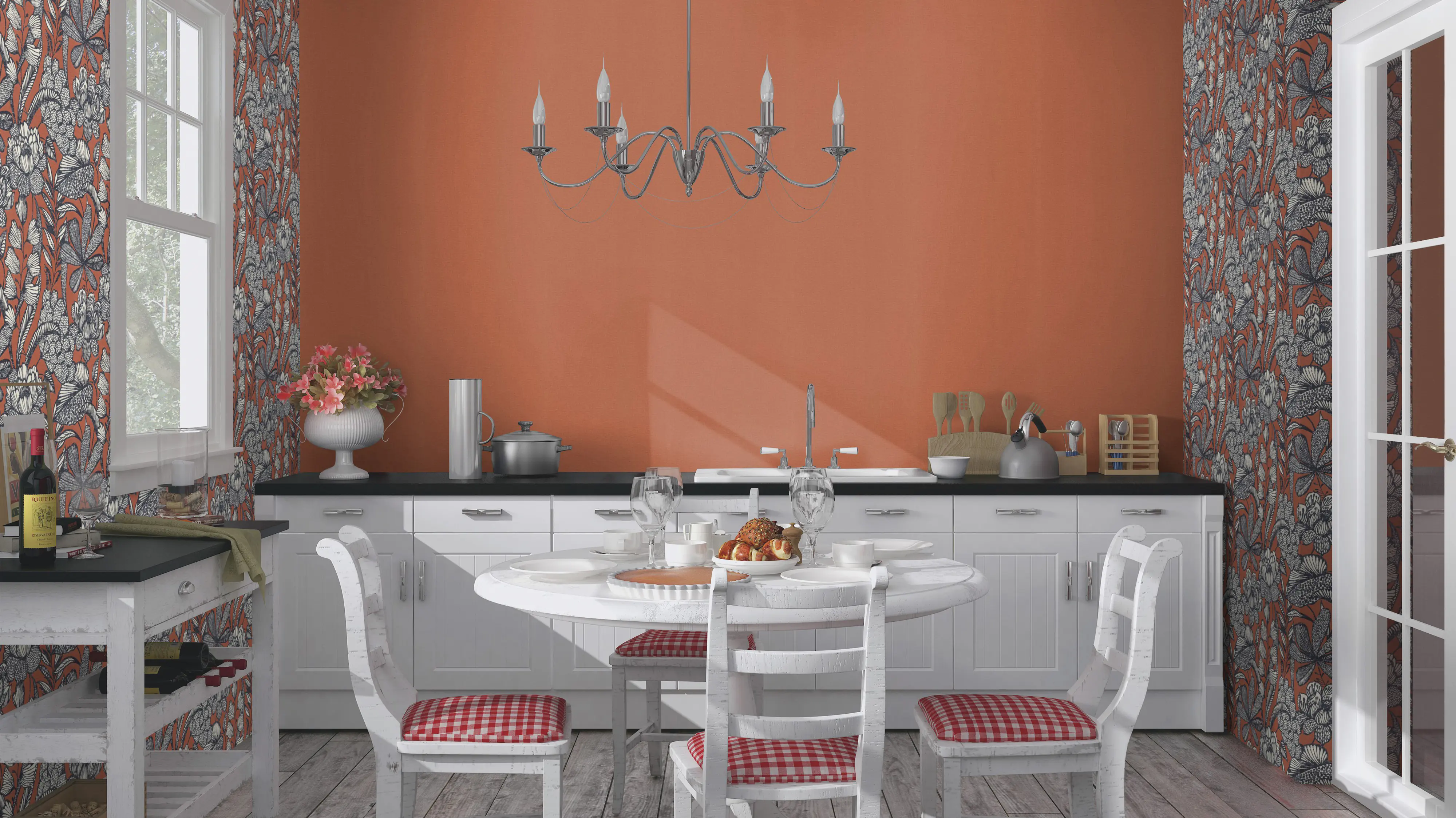 Rasch Vliestapete 555370 Rot-Terra Muster & Motive 10,05 m x 0,53 m