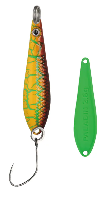 Paladin Angelköder Spoon Medusa 1,9 g UV grün/orange/schwarz/grün