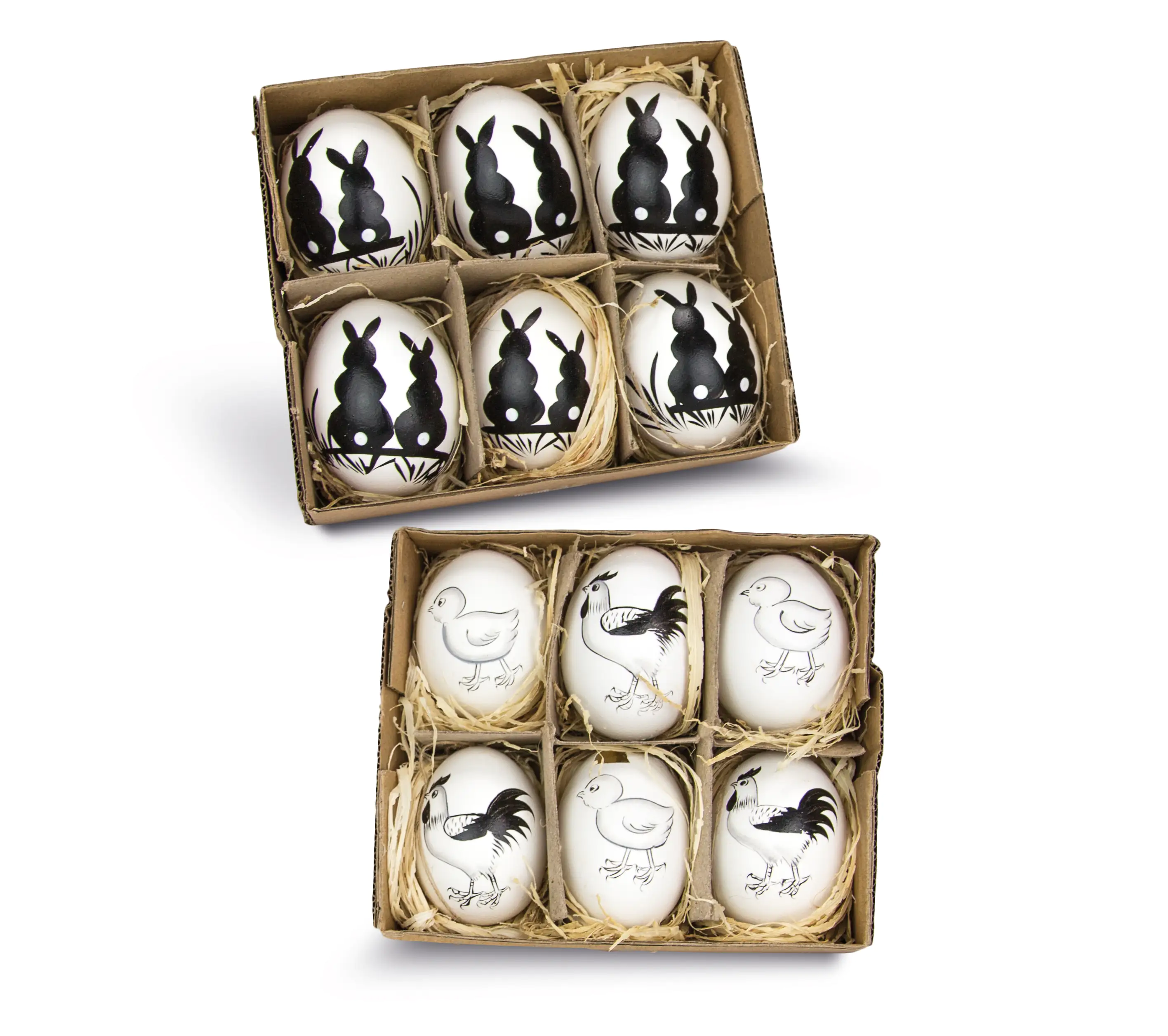 4004942028760 Riffelmacher Echteier bemalt Huhn- Hasenmotiv 6 Stück