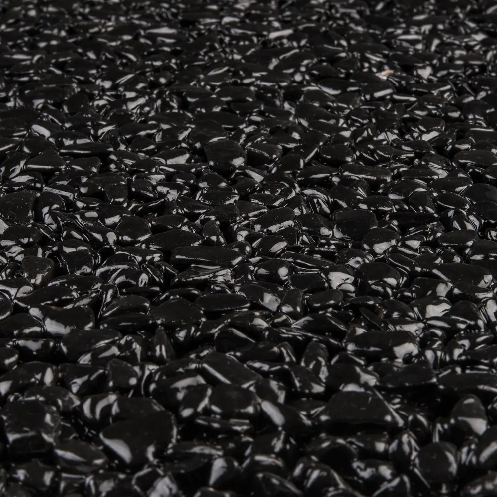 RAVELLO Steinteppich Boden Outdoor Körnung Gross Farbe schwarz 26 kg Set