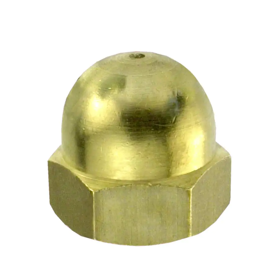 Hutmuttern M10 Messing - 4 Stk.