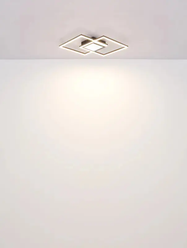 Globo Deckenleuchte Saunders 42,6 x 42,6 cm schwarz CCT