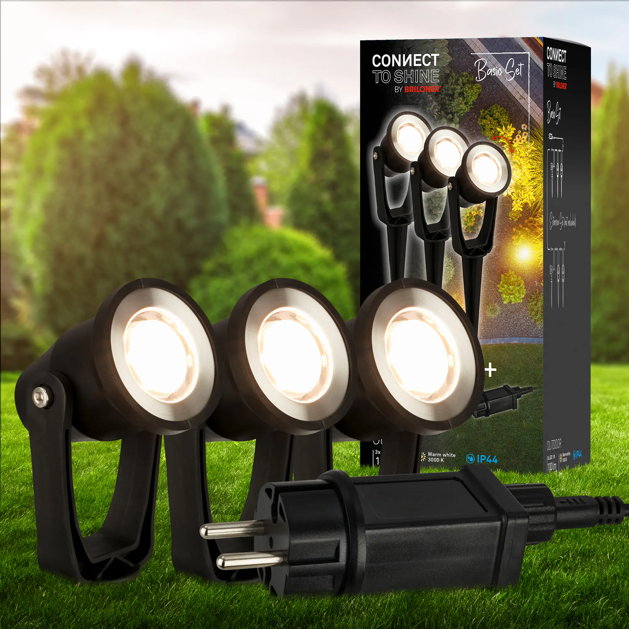 Briloner LED Wegeleuchte Lillis Connect to Shine 3er Starterset 3x1W warmweiß Briloner LED Wegeleuchte Lillis Connect to Shine 3er Starterset 3x1W warmweiß