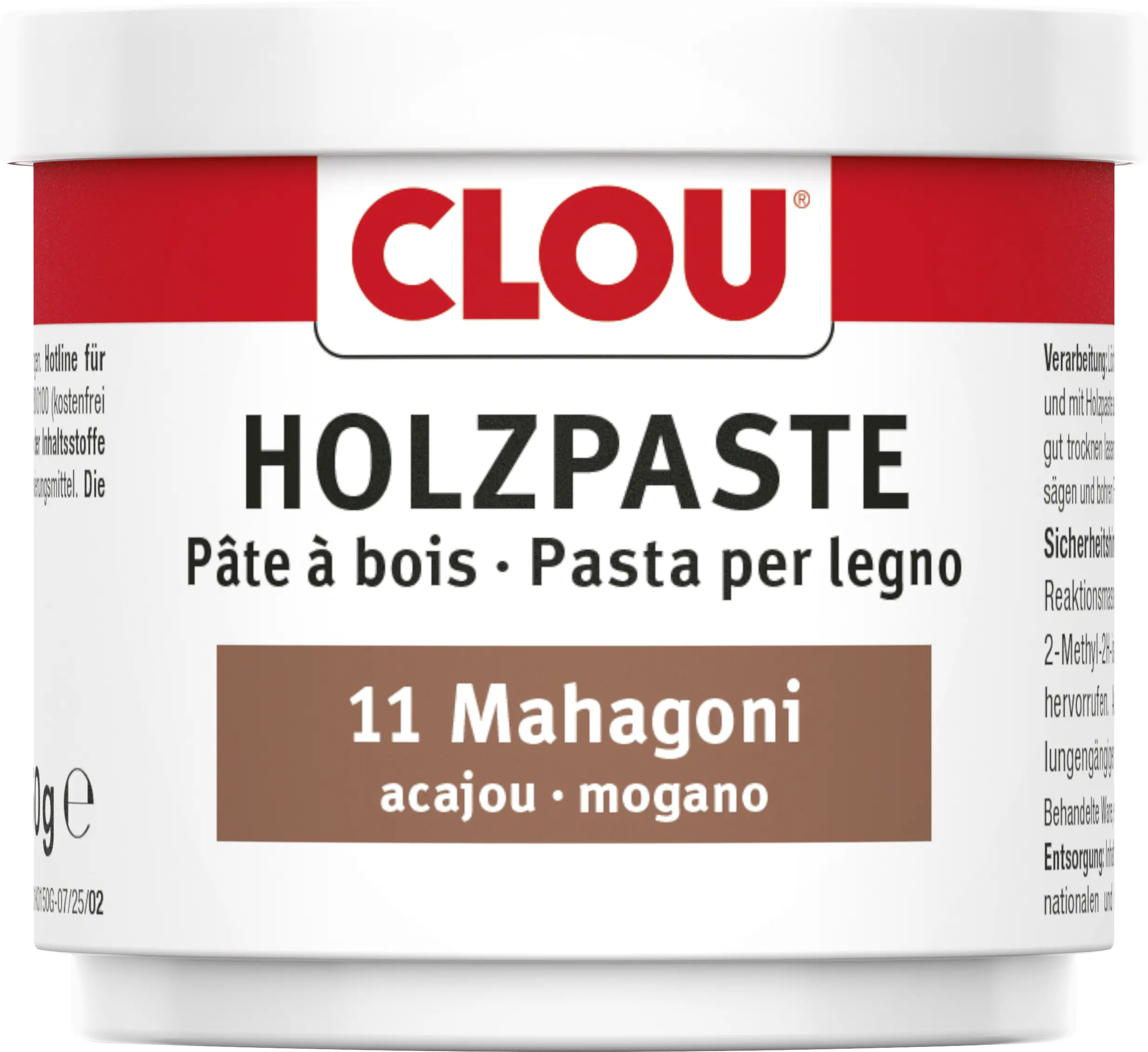 Clou Holzpaste 150 g mahagoni