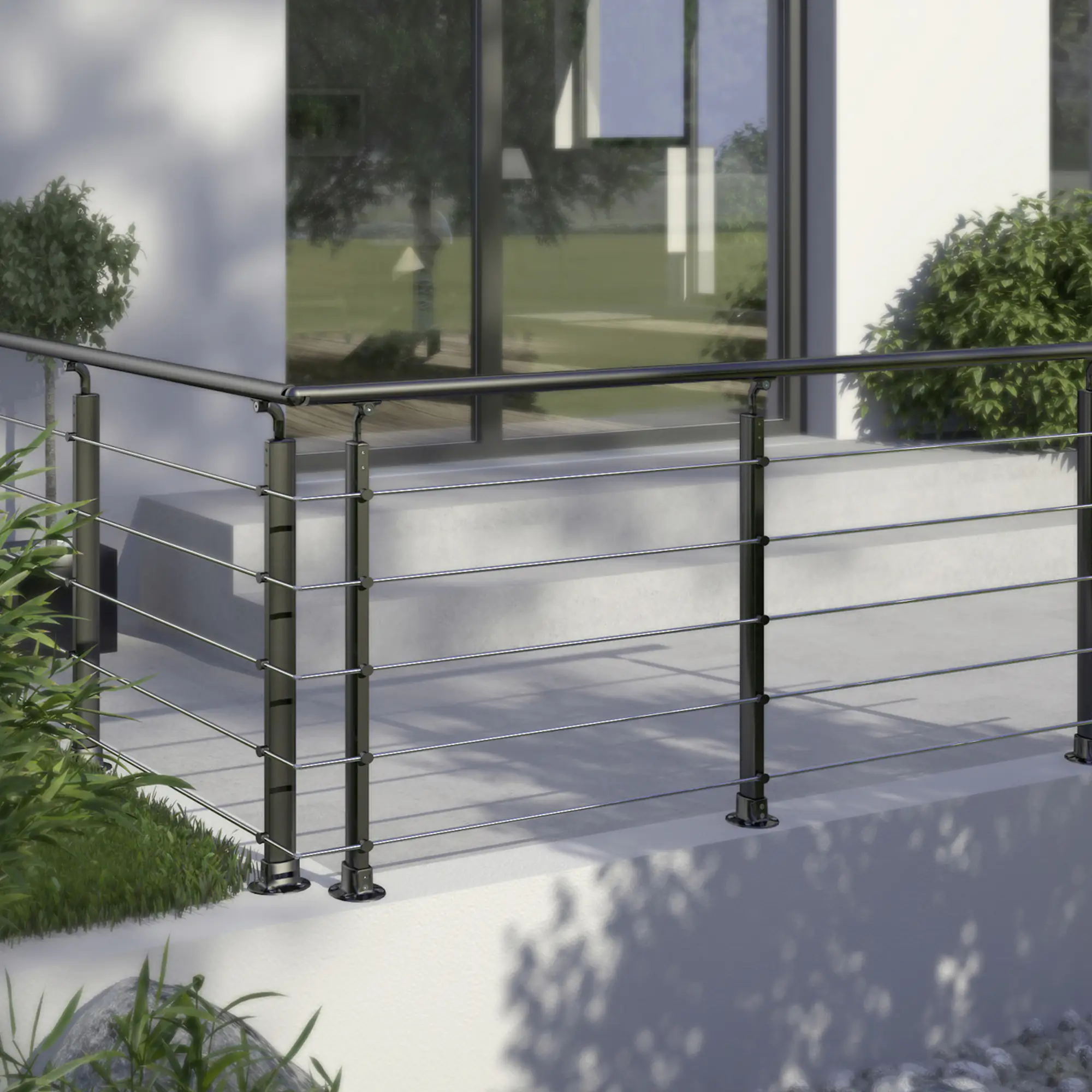 Dolle Eckverbindungsset für Geländerset anthrazit