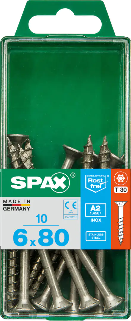 Spax Universalschrauben 6.0 x 80 mm TX 30 - 10 Stk.