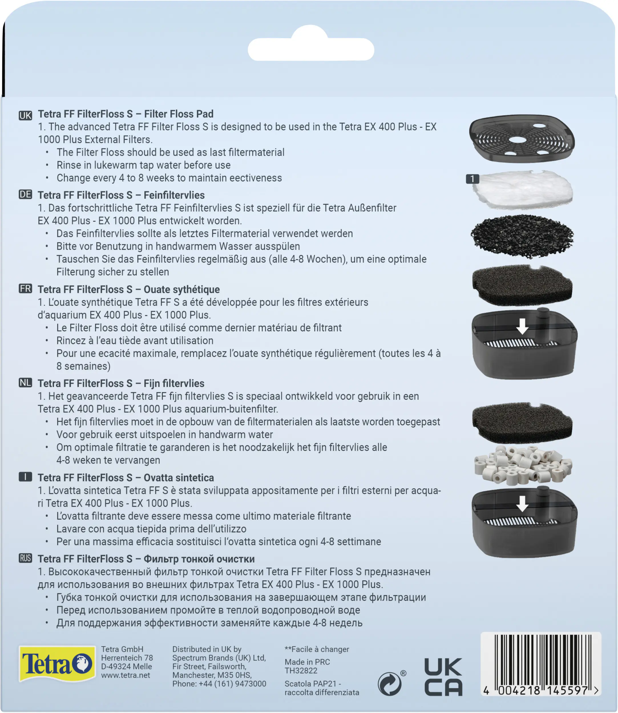 Tetra FF Feinfiltervlies EX 400-800 S