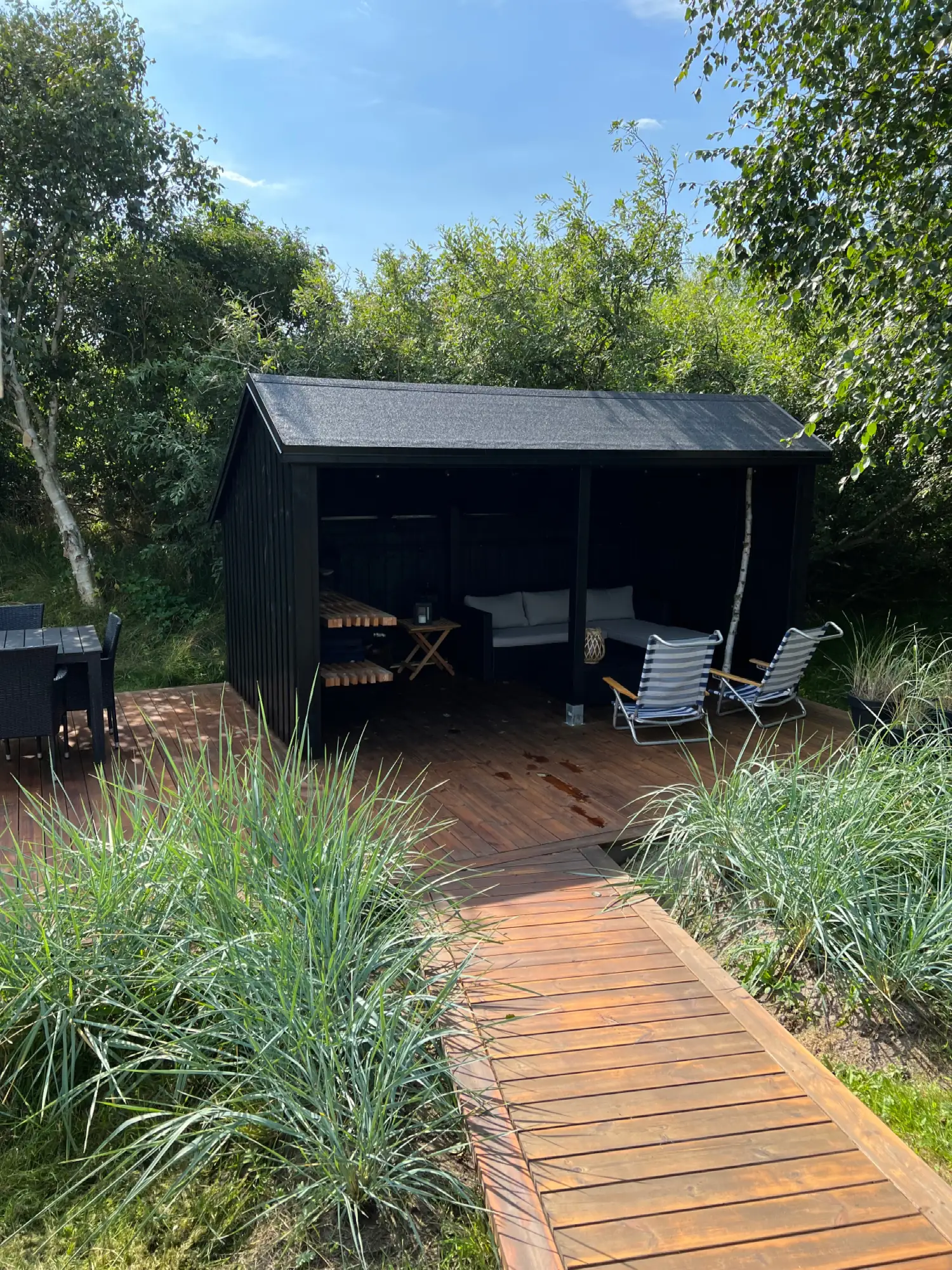 Plus Gartenhaus Multi 2 Module 416 x 238 cm natur offen mit H-Pfostenfüße