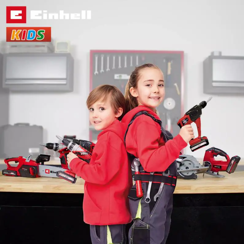 Einhell Kids Kinder-Werkzeugbox, 9-teilig