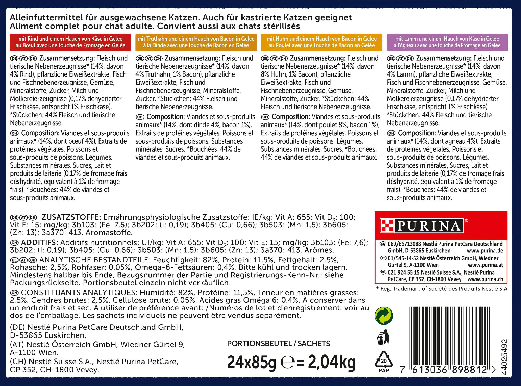 Felix Sensations Extras Geschmacksvielfalt vom Land 24x 85g