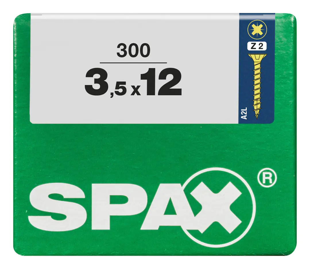 Spax Universalschrauben 3.5 x 12 mm PZ 2 - 300 Stk.