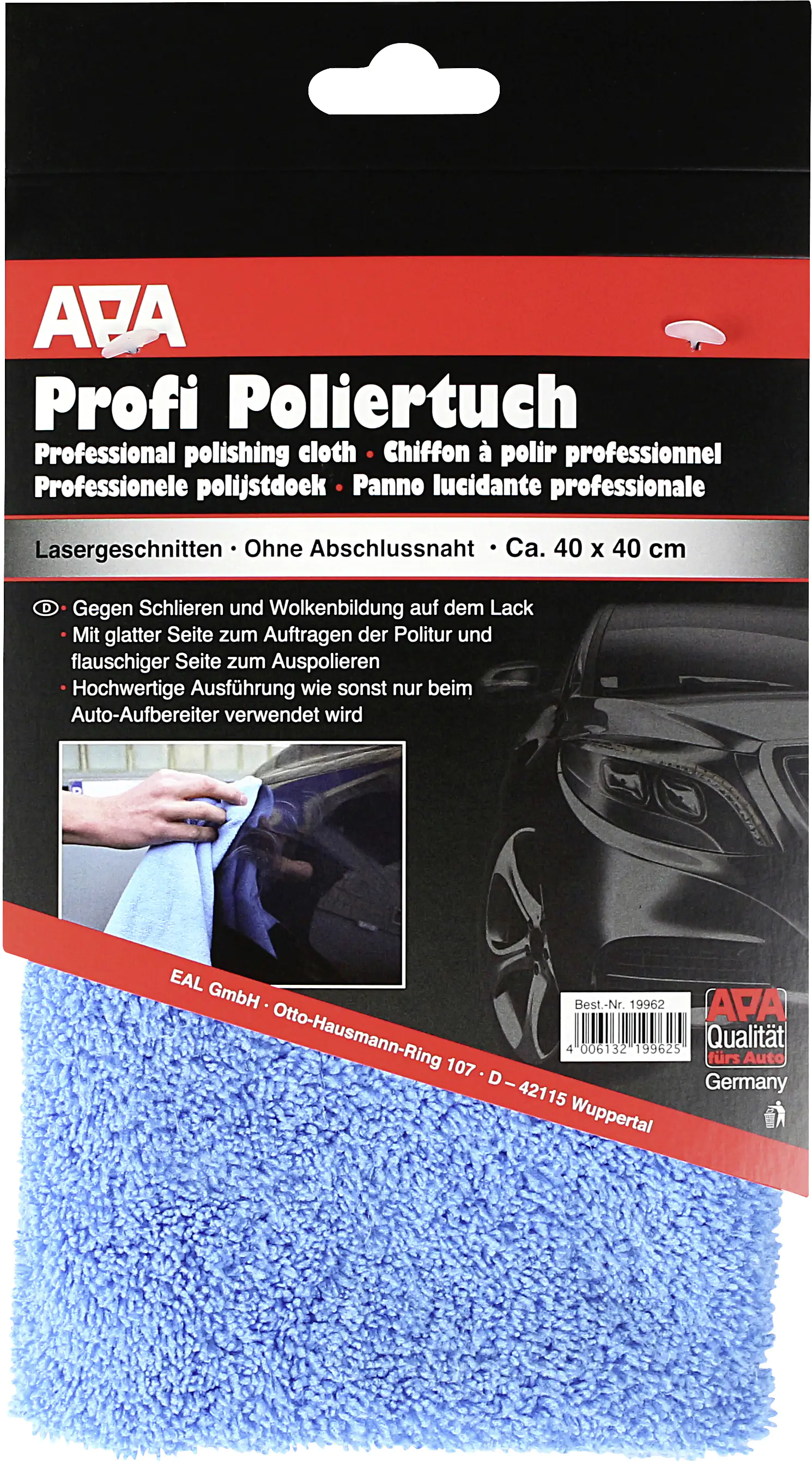 APA Poliertuch Profi blau 40x40cm
