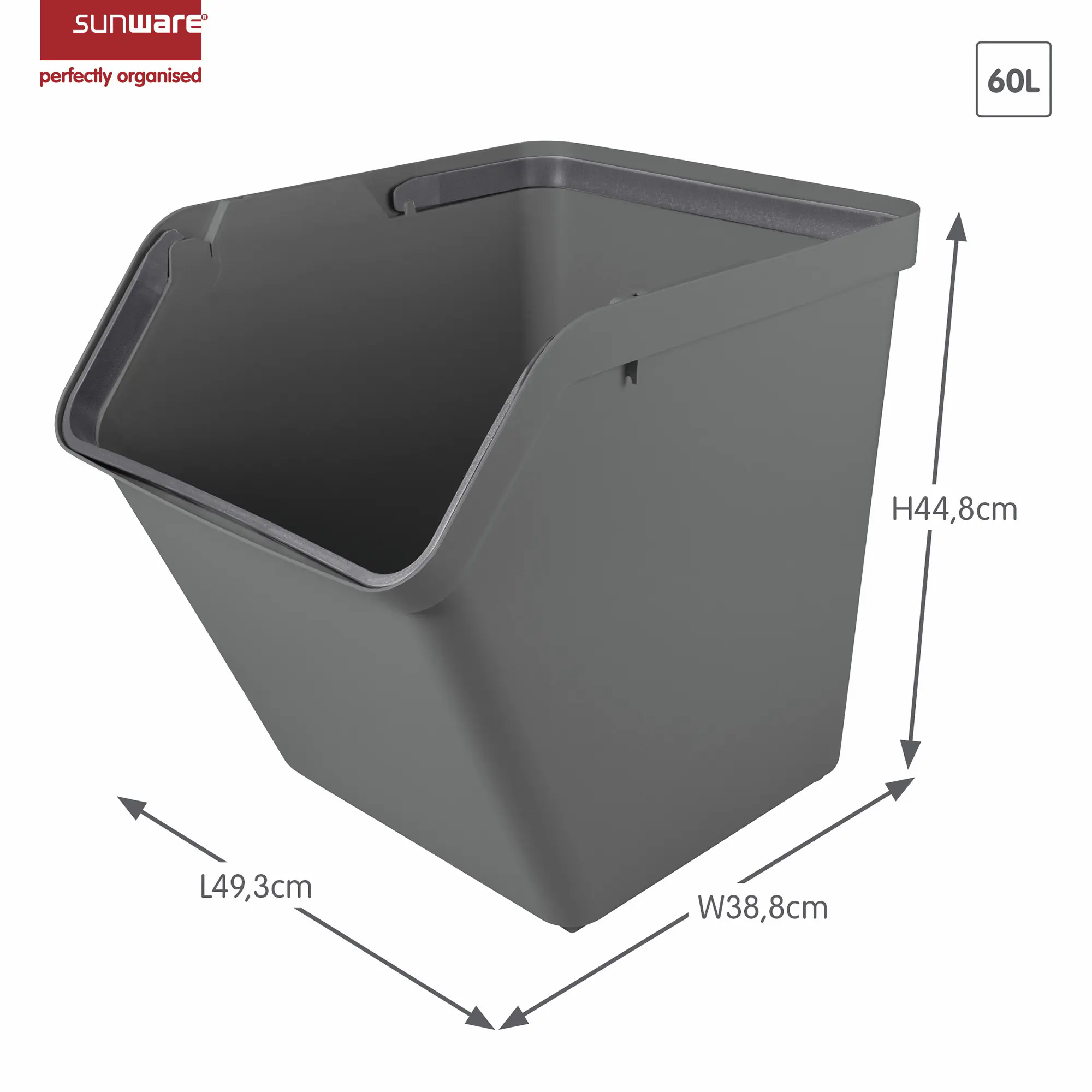 Sunware Sortiereinheit Sigma Home 60 L anthrazit