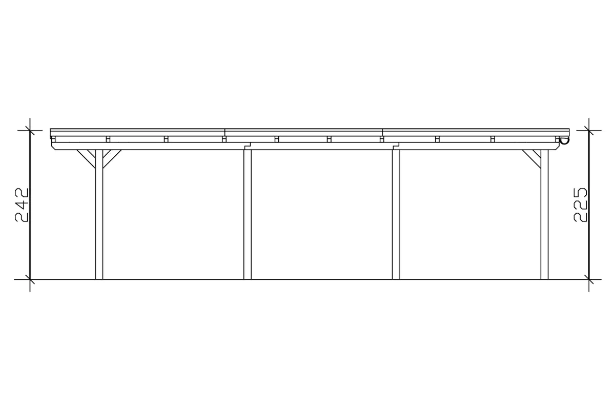 SKAN HOLZ Carport Emsland 404 x 846 cm mit Aluminiumdach SKAN HOLZ Carport Emsland 404 x 846 cm mit Aluminiumdach