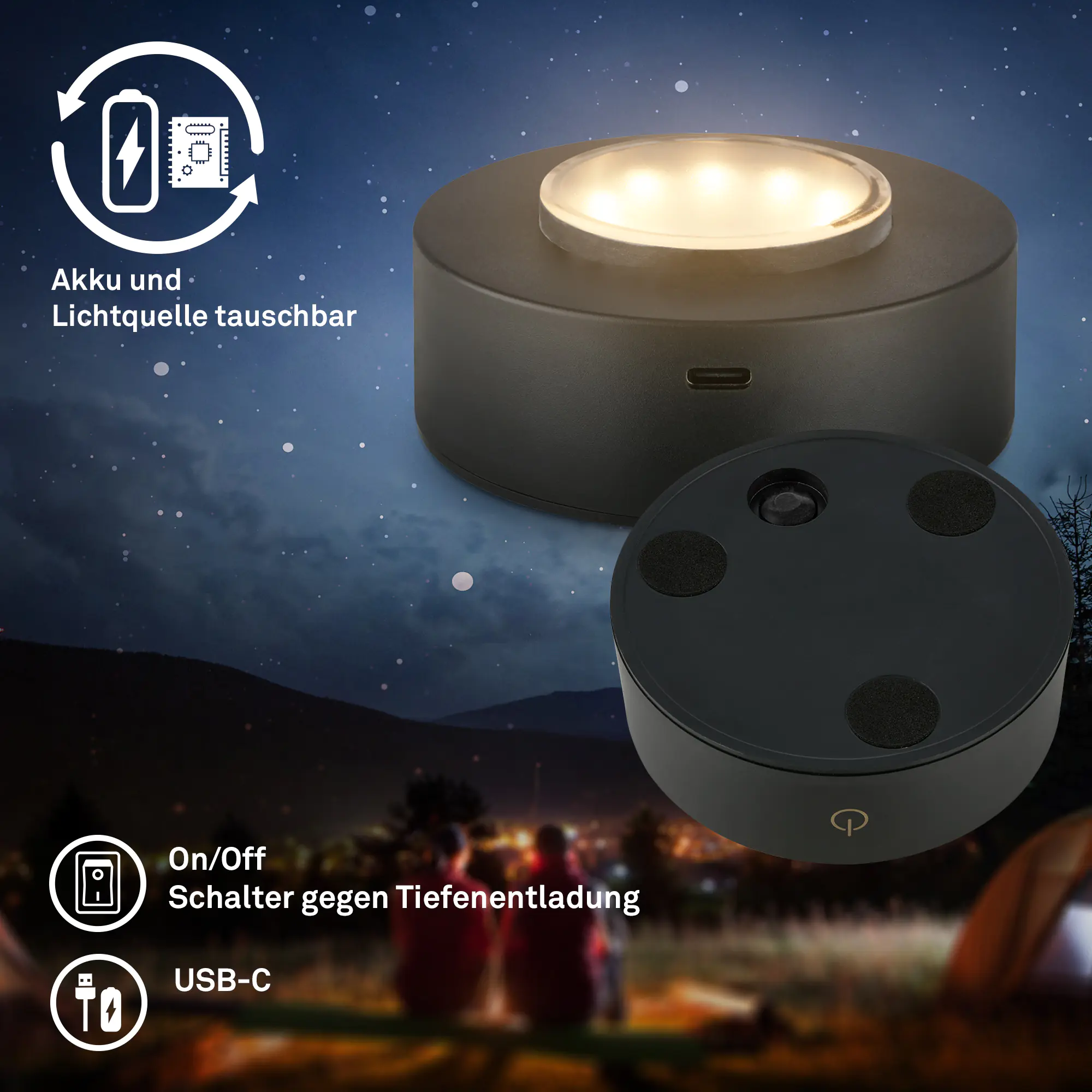 Briloner LED Akku-Tischleuchte Sunora weiß 15 cm warmweiß dimmbar Briloner LED Akku-Tischleuchte Sunora weiß 15 cm warmweiß dimmbar