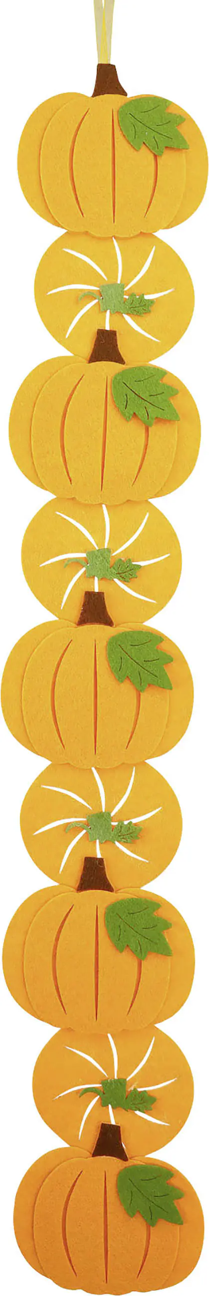 Filzhänger Kürbis 85 x 11,5 x 1cm orange