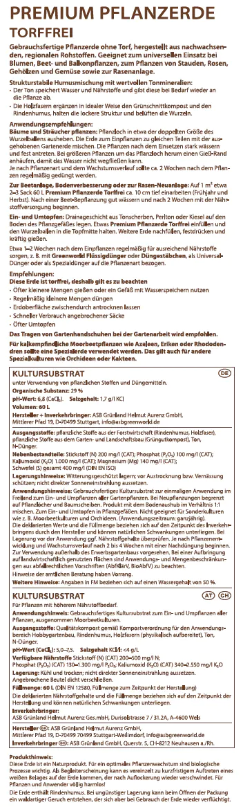 Greenworld Premium Pflanzerde torffrei 60 L Greenworld Premium Pflanzerde torffrei 60 L