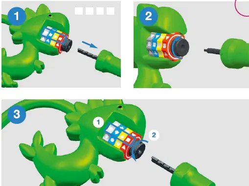 Fischer Kinder-Fahrradschloss Dinosaurier 60cm grün