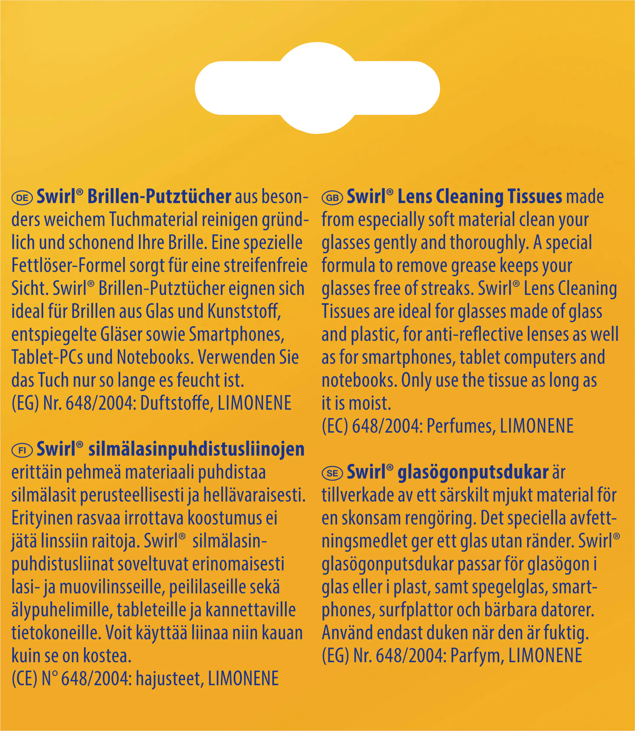 Swirl Brillen-Putztücher 30 Stück