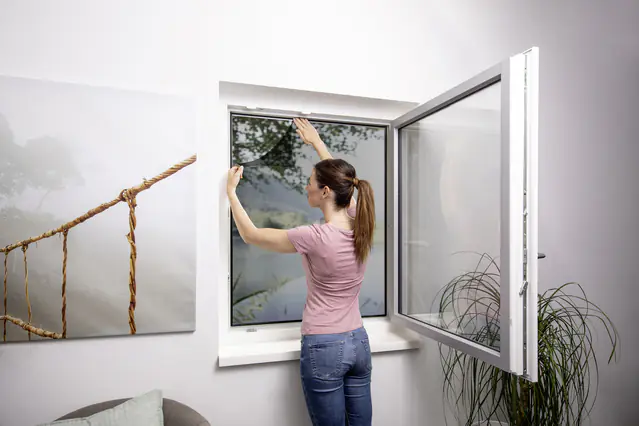 Primaster Fliegengitter Elastic 130 x 150 cm anthrazit/anthrazit kürzbar