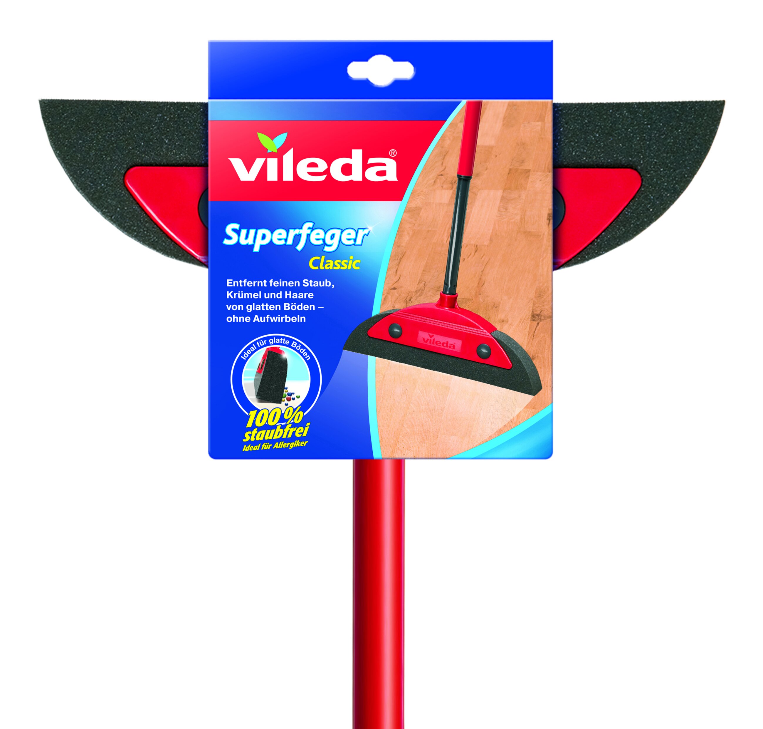 Vileda Schaumstoffbesen Classic mit Teleskopstiel 75-130 cm Vileda Schaumstoffbesen Classic mit Teleskopstiel 75-130 cm