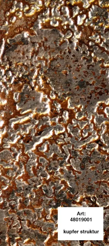 alfer Design-Platte Struktur 1000 x 600 mm Kunststoff kupfer struktur