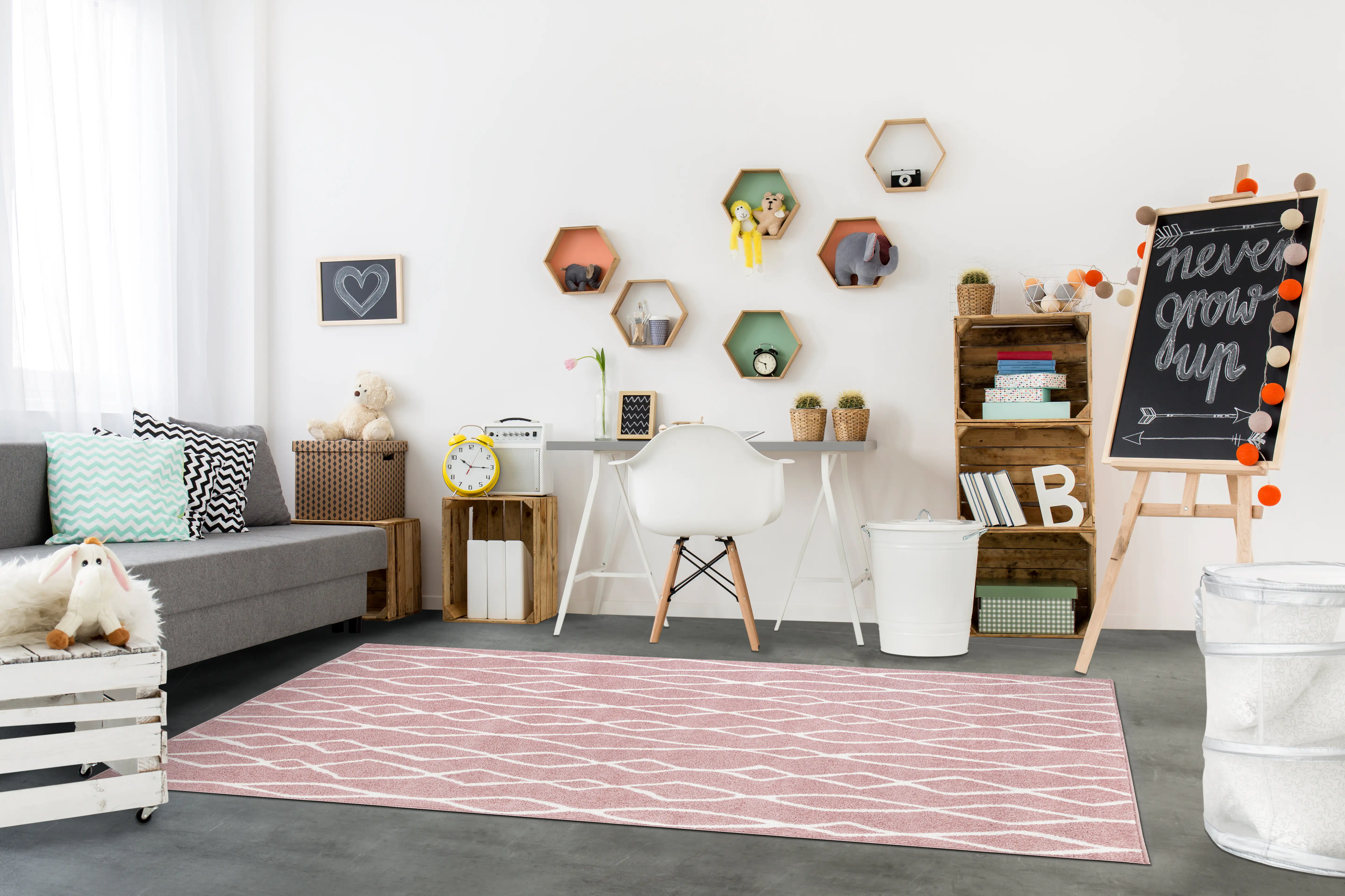 Andiamo Teppich Bolonia rosenholz, 120 x 170 cm