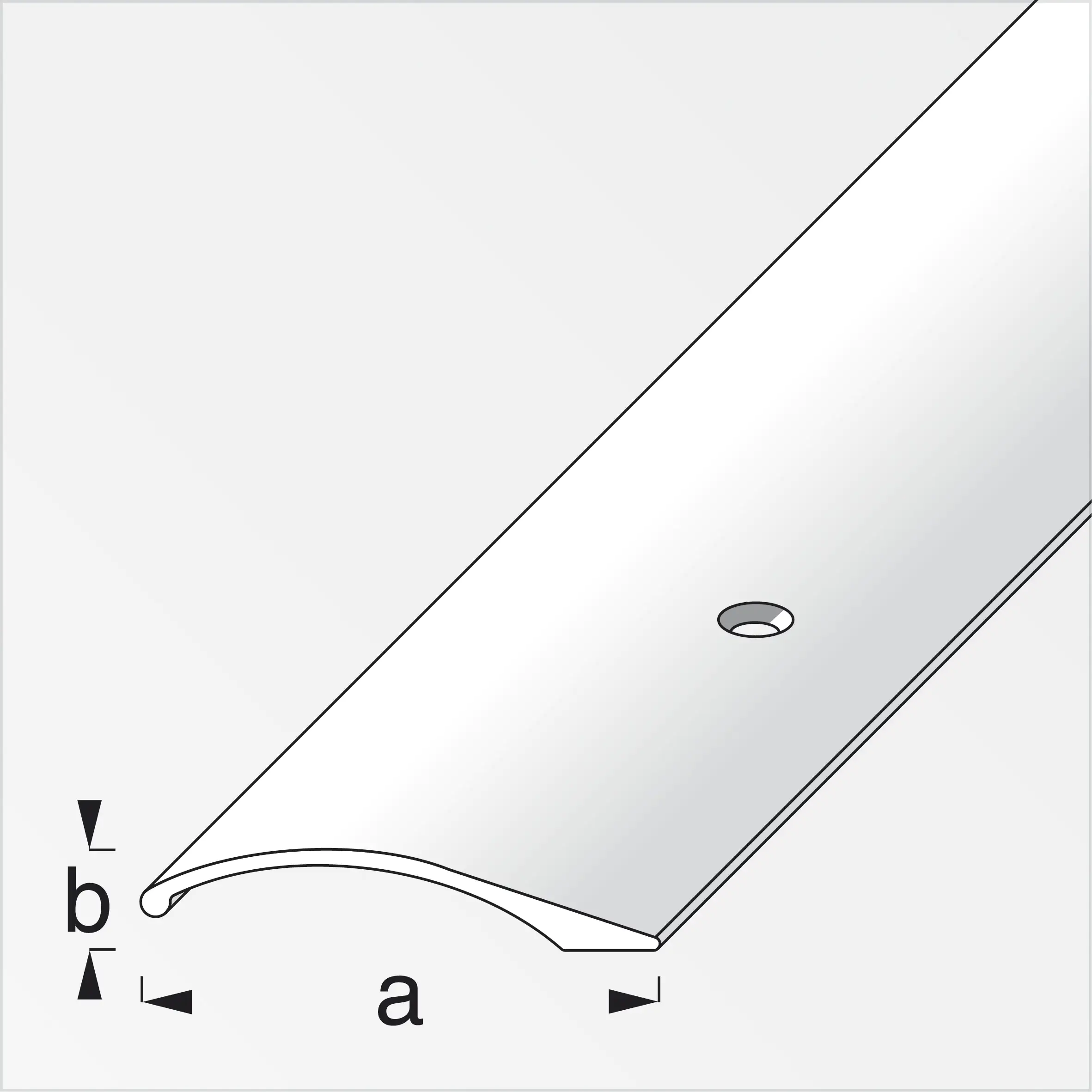 alfer Ausgleichsprofil 2 m, 38.5 x 7.5 mm Aluminium eloxiert messing