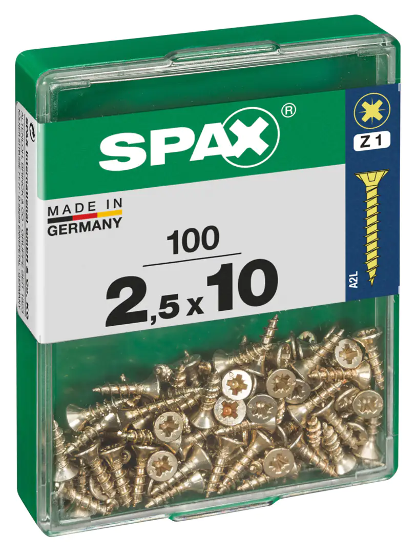 Spax Universalschrauben 2.5 x 10 mm PZ 1 - 100 Stk.