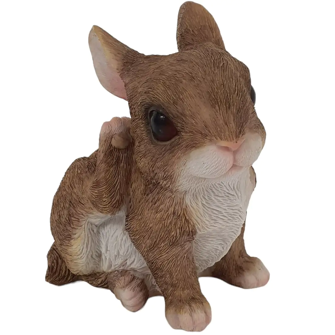 Dekofigur Hase 15 x 10 x 12 cm braun weiß