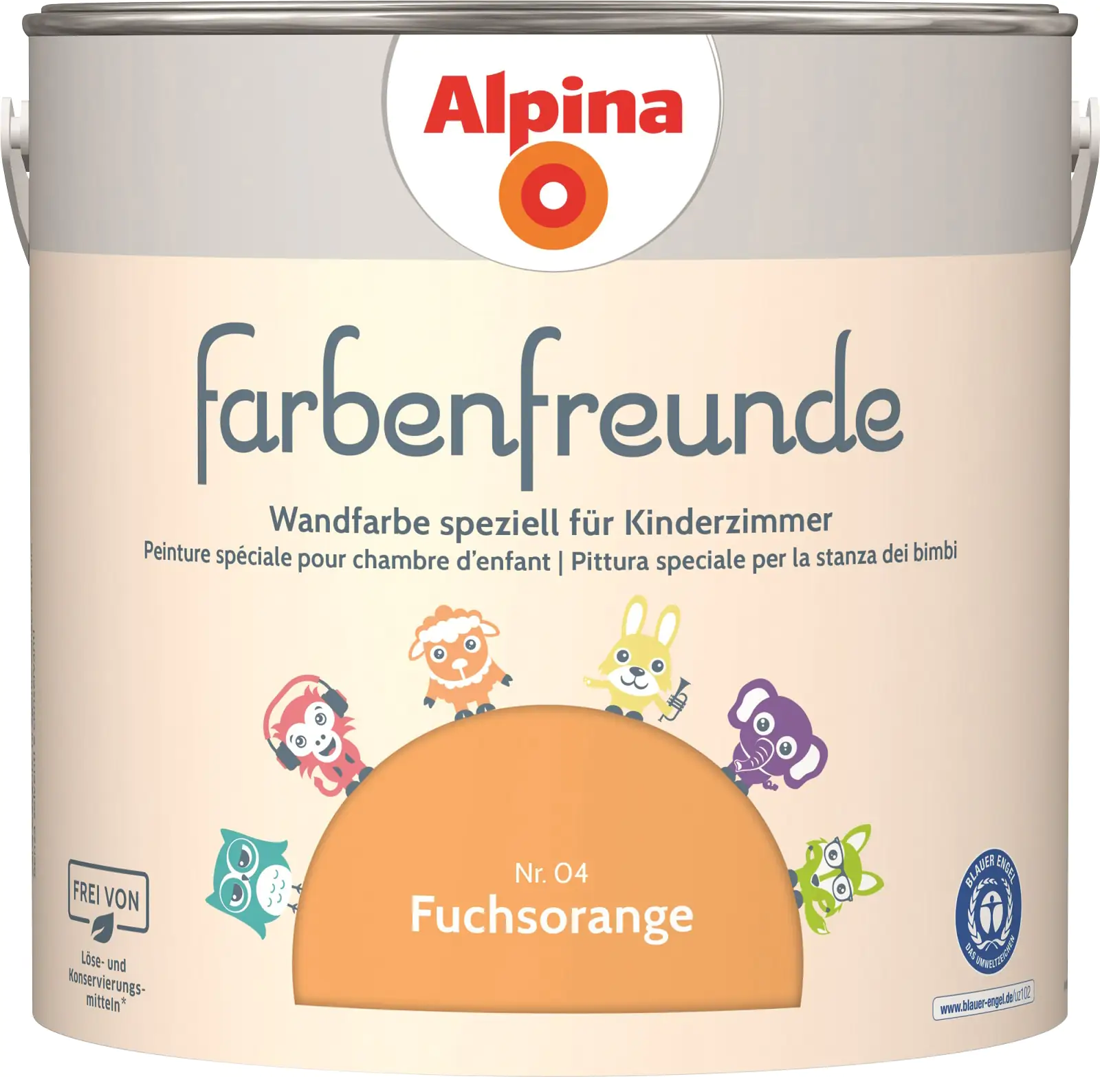 Alpina Farbenfreunde Wandfarbe Nr. 04 fuchsorange 2,5 L matt Alpina Farbenfreunde Wandfarbe Nr. 04 fuchsorange 2,5 L matt