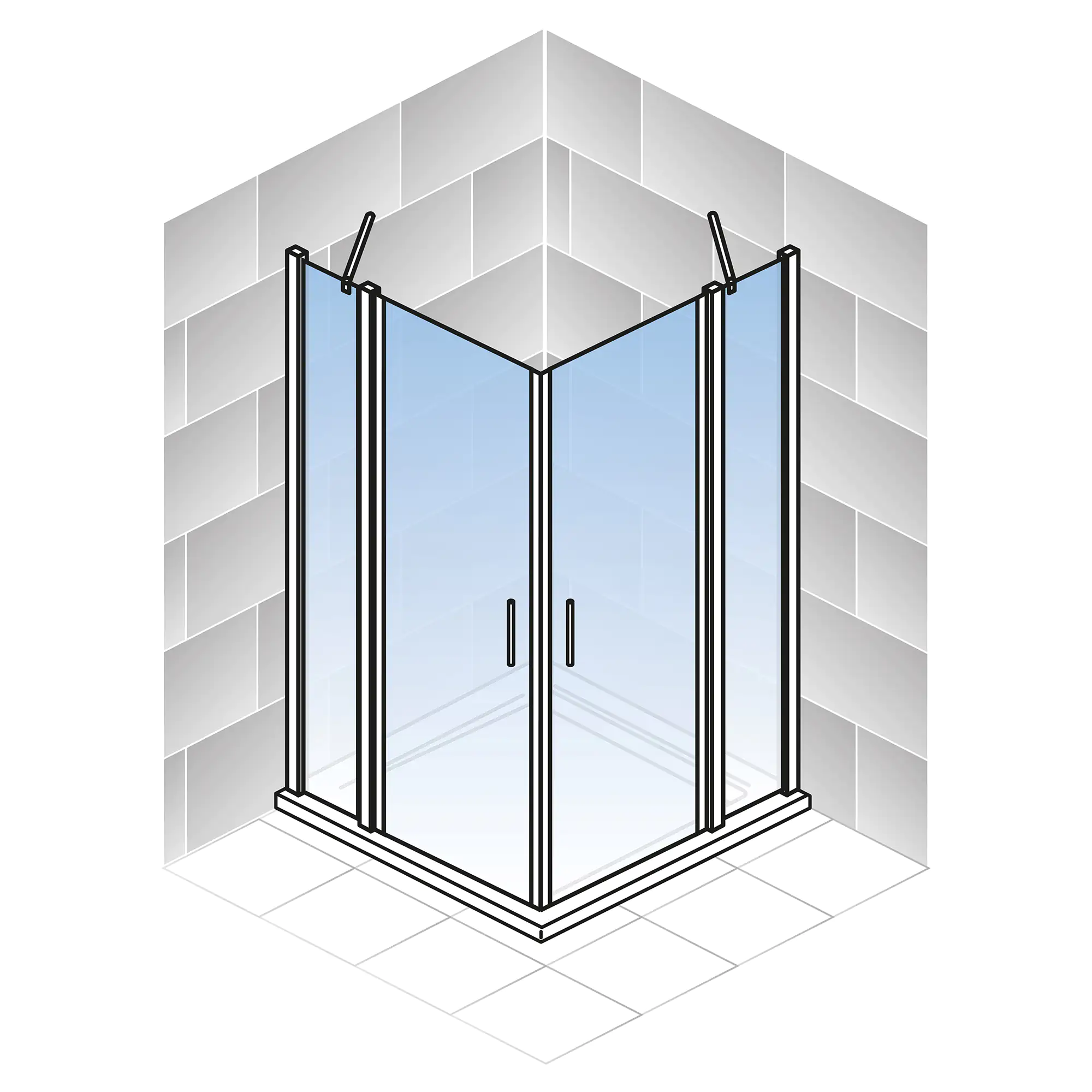 Schulte Eckeinstieg Drehtür 80 x 80 x 192 cm Alexa Style 2.0 Schulte Eckeinstieg Drehtür 80 x 80 x 192 cm Alexa Style 2.0