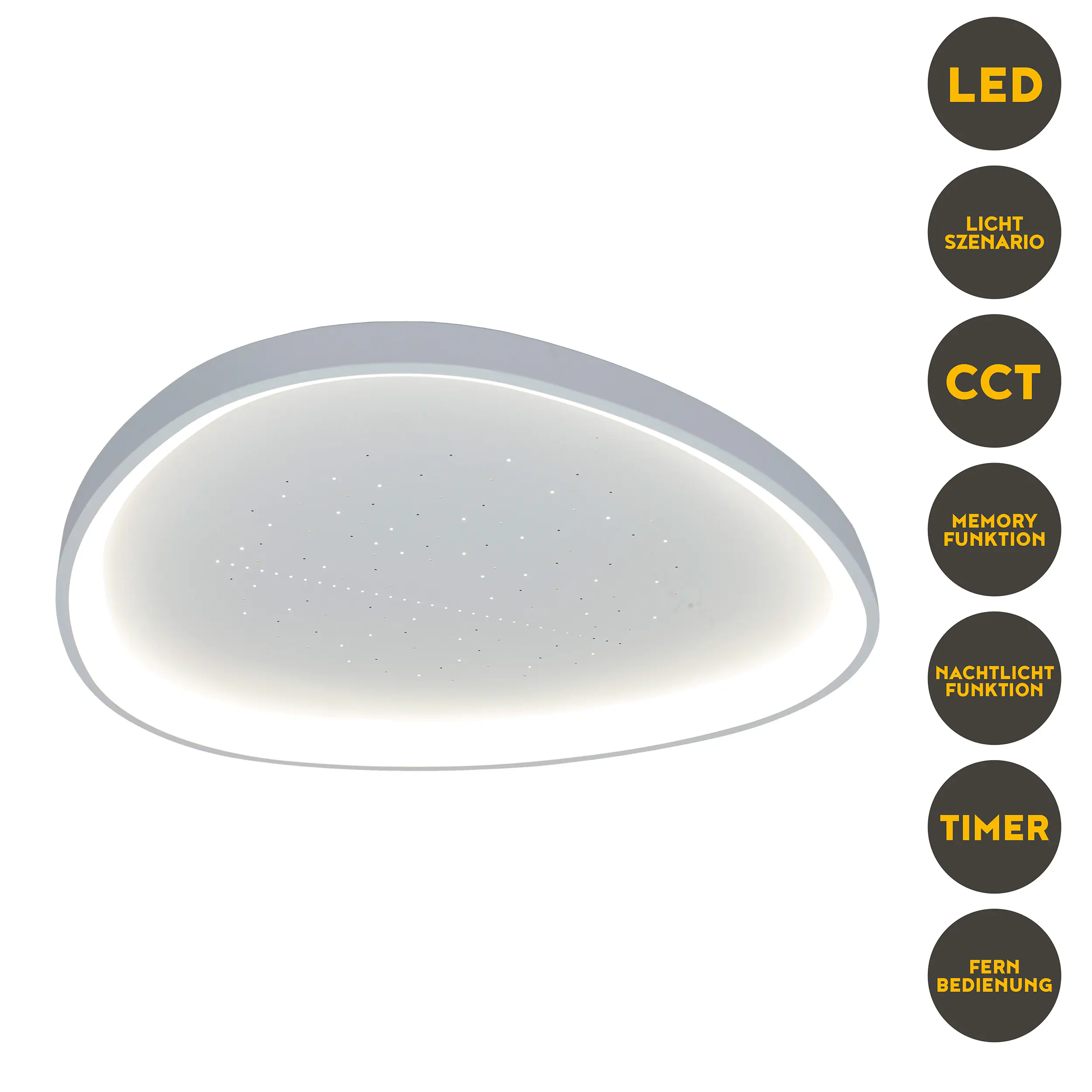 Light & More LED Deckenleuchte Oval 18W weiß