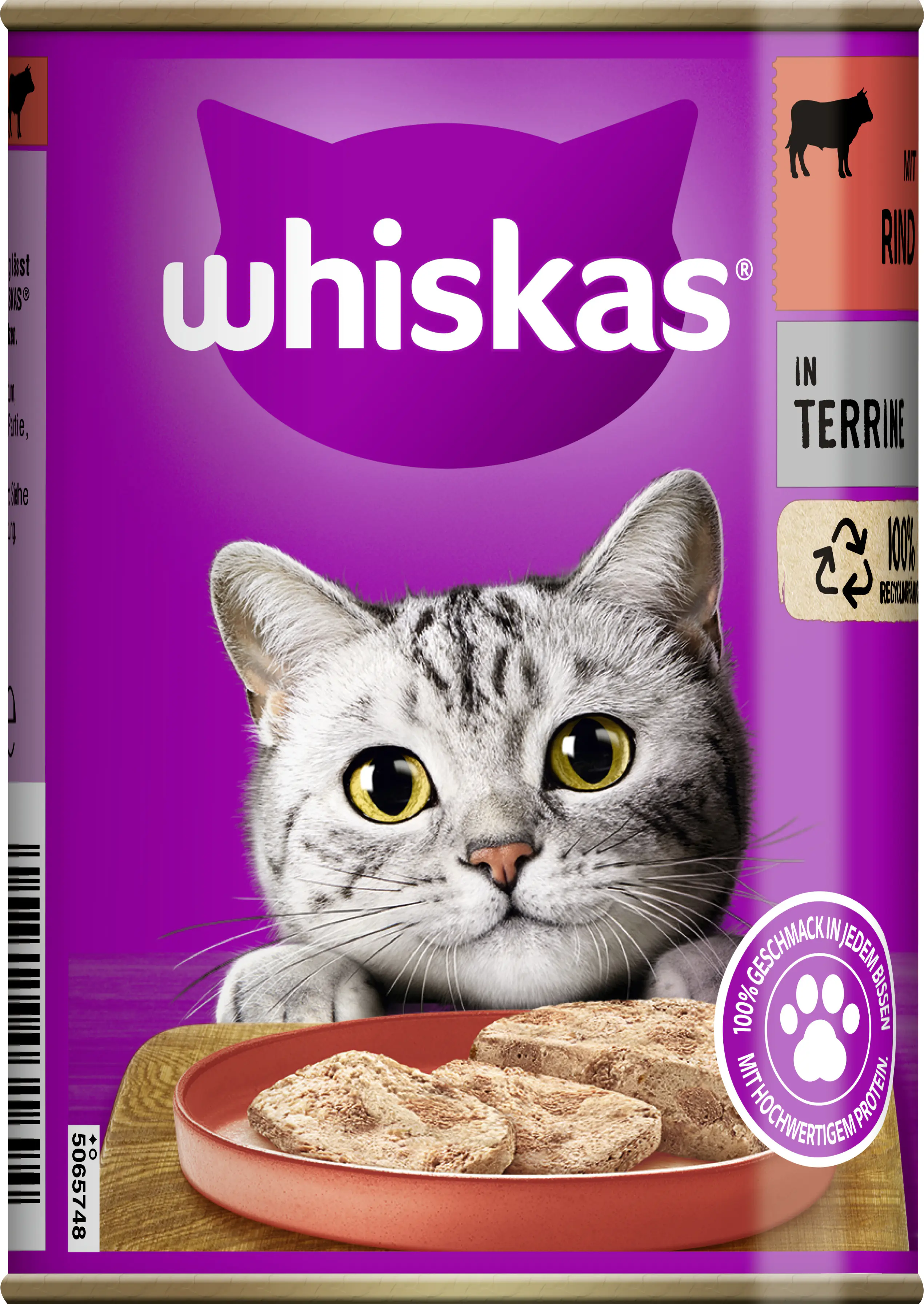 WHISKAS® Dose mit Rind in Terrine 400 g 400 g