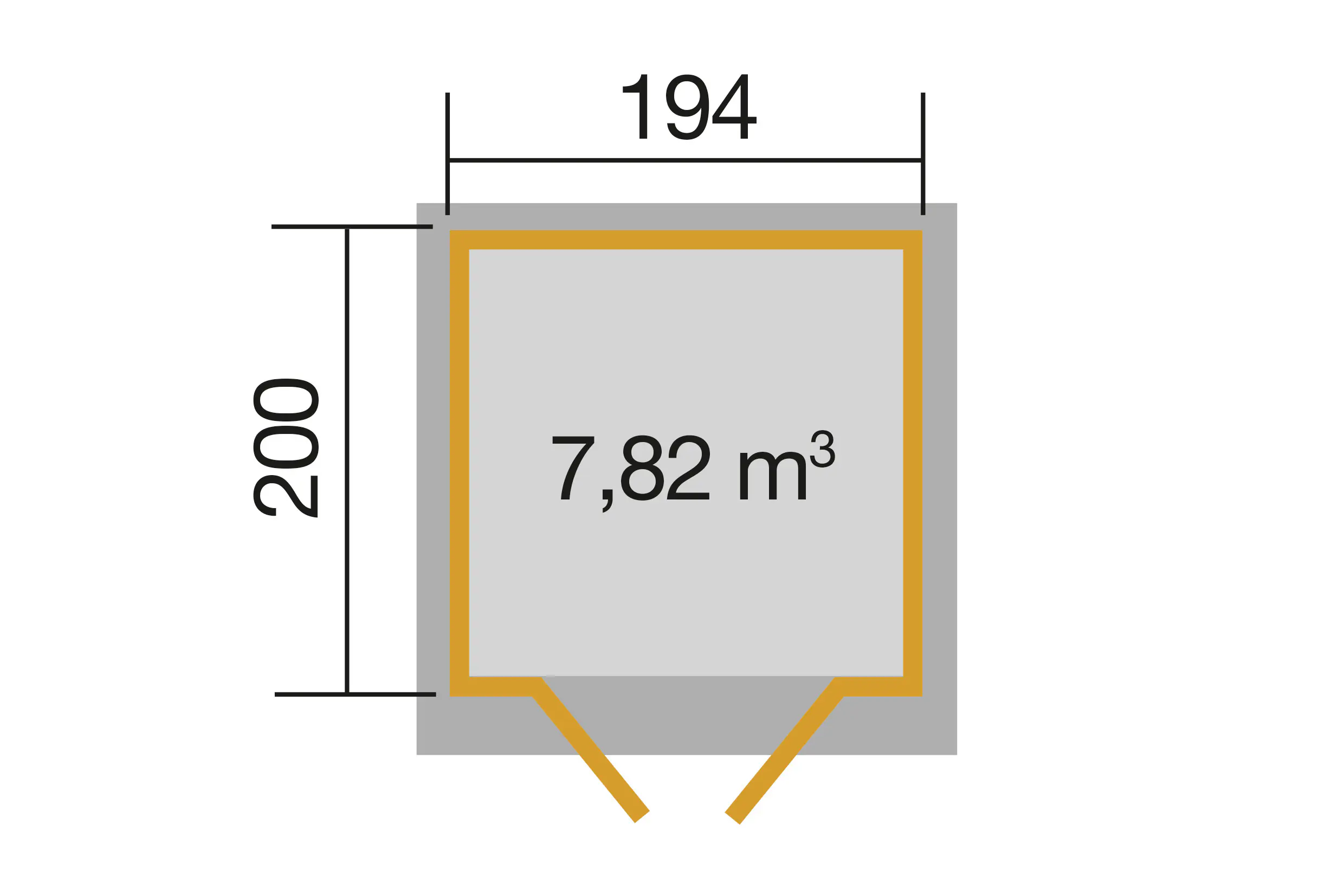 Weka Gartenhaus Jori 198 x 194 cm natur mit Fußboden