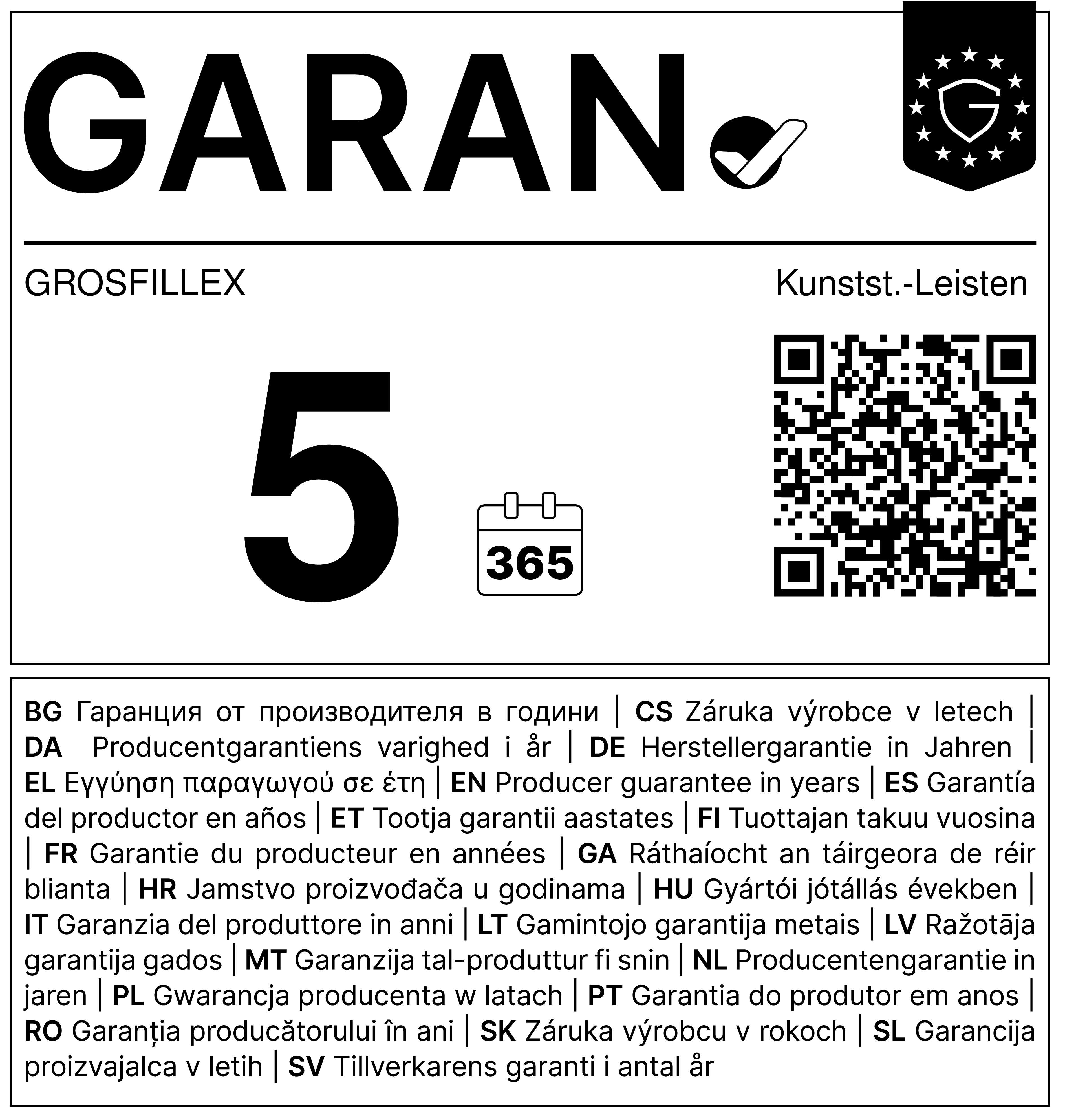 5 Jahre Garantie