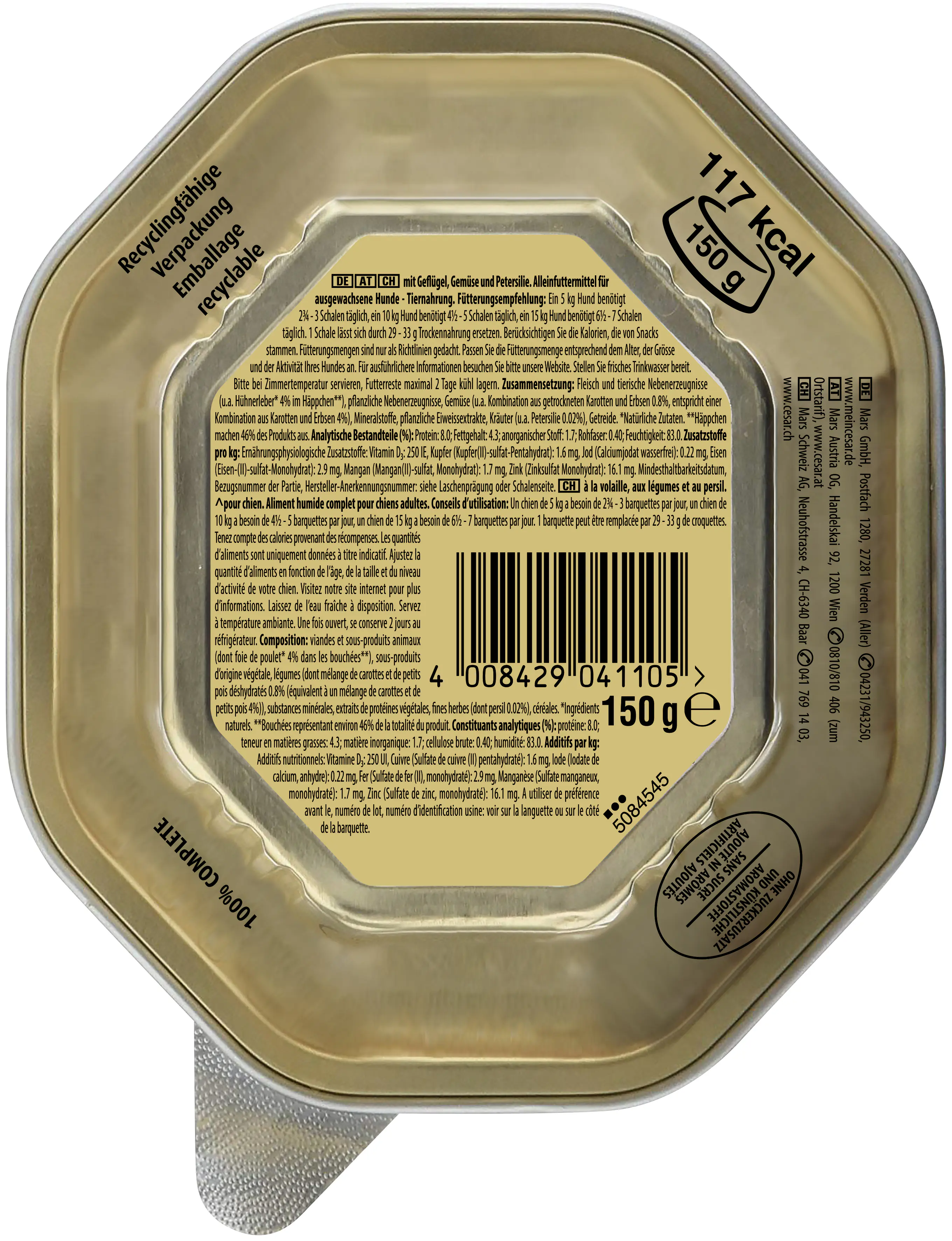 Cesar Hundenassfutter Landragout Adult 150 g Geflügel