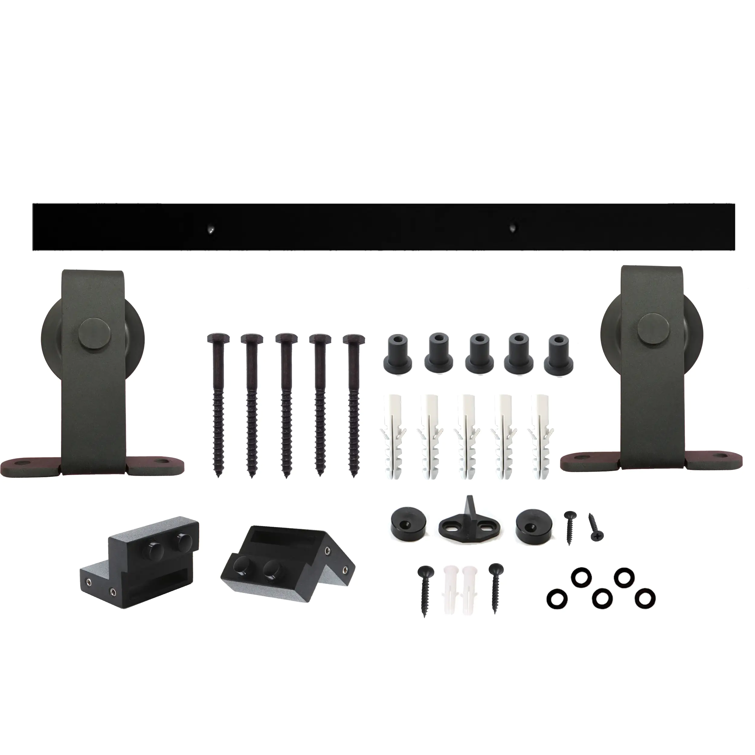 Schiebetürsystem 200 cm Basic Top, schwarz