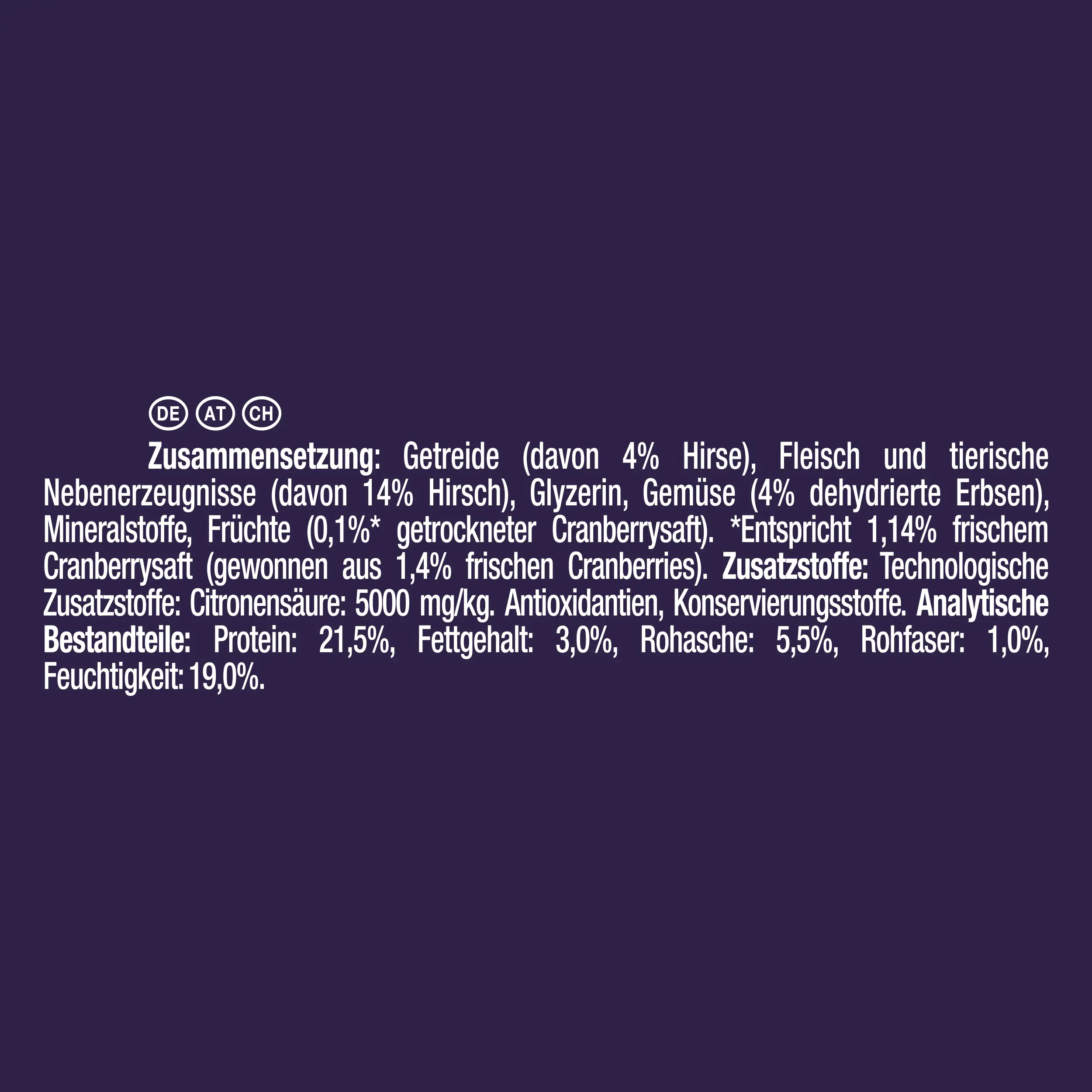 Adventuros reich an Hirsch mit Urkorn und Superfoods 90 g Adventuros reich an Hirsch mit Urkorn und Superfoods 90 g