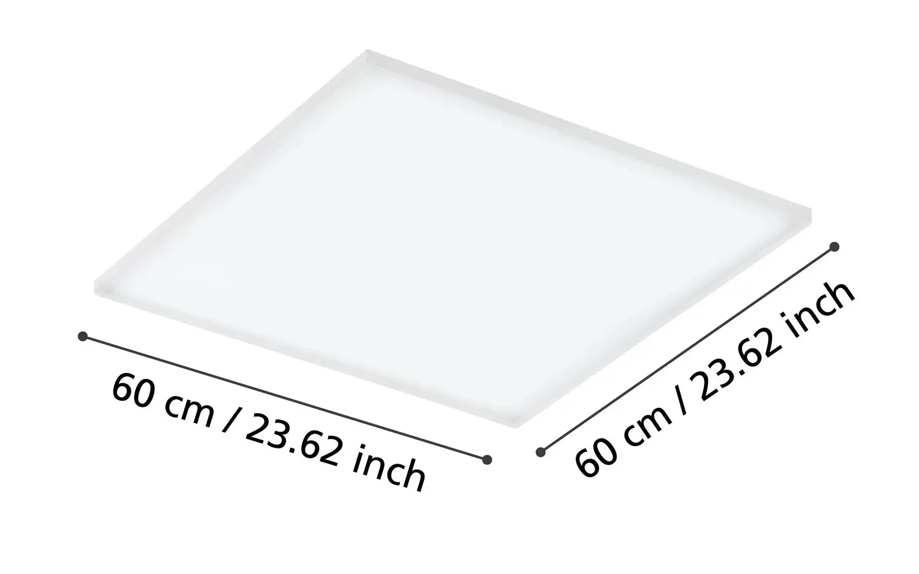 Eglo Connect LED Deckenleuchte Turcona-Z weiß 60 x 60 cm dimmbar, ww-kw