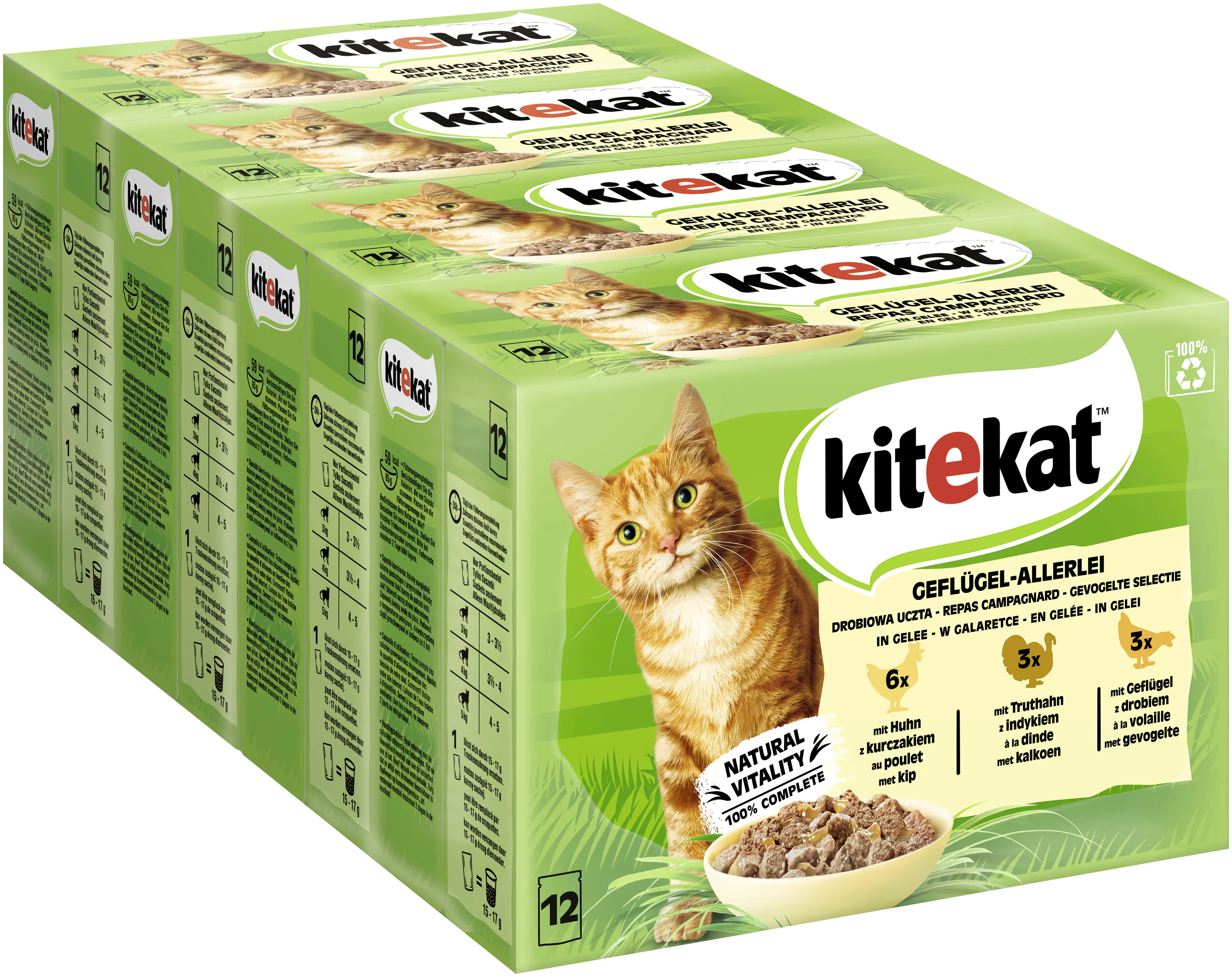 Kitekat Geflügelallerlei in Gelee Multipack 12x85 g