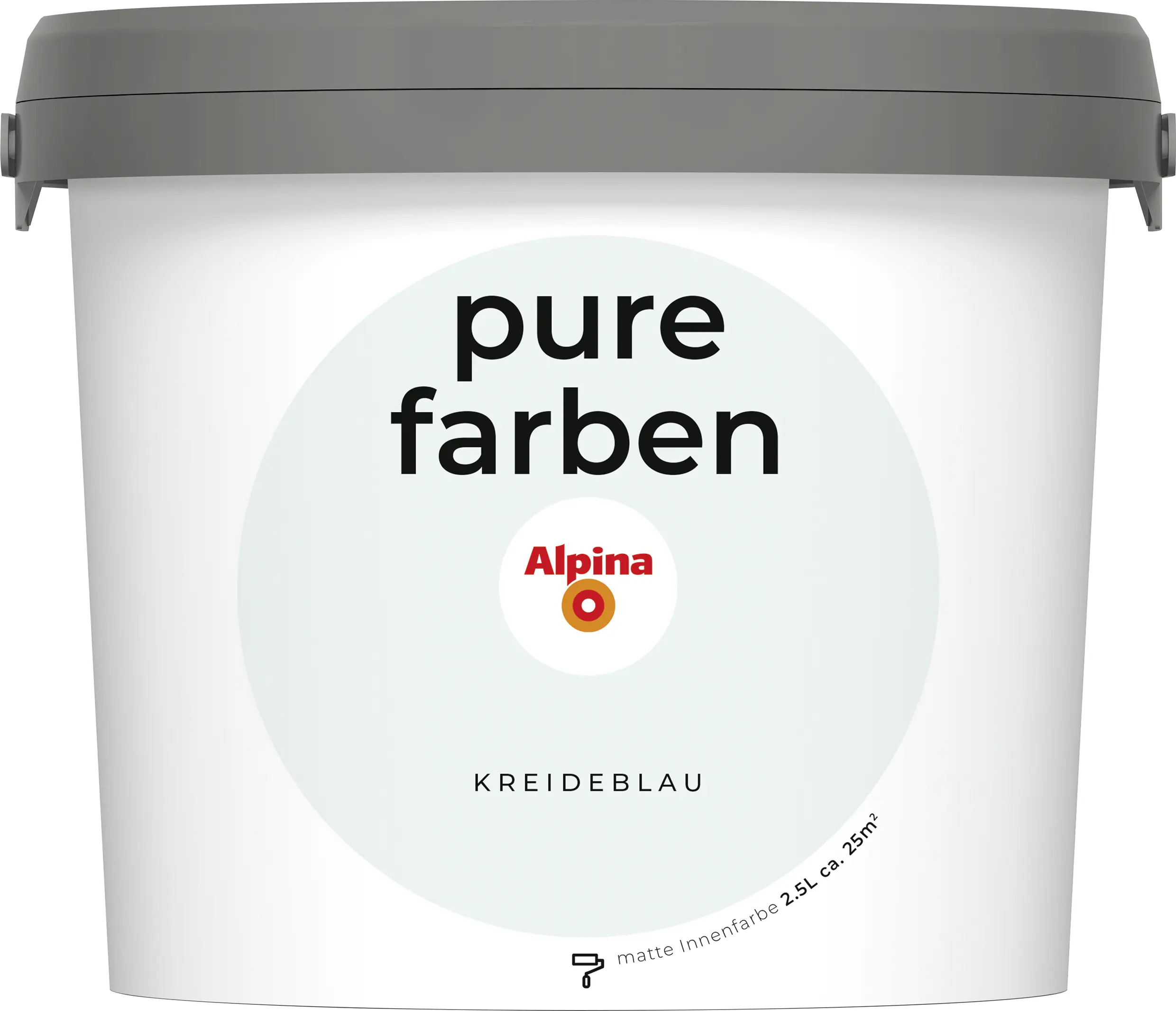 Alpina Pure Farben Wandfarbe kreideblau 2,5 L