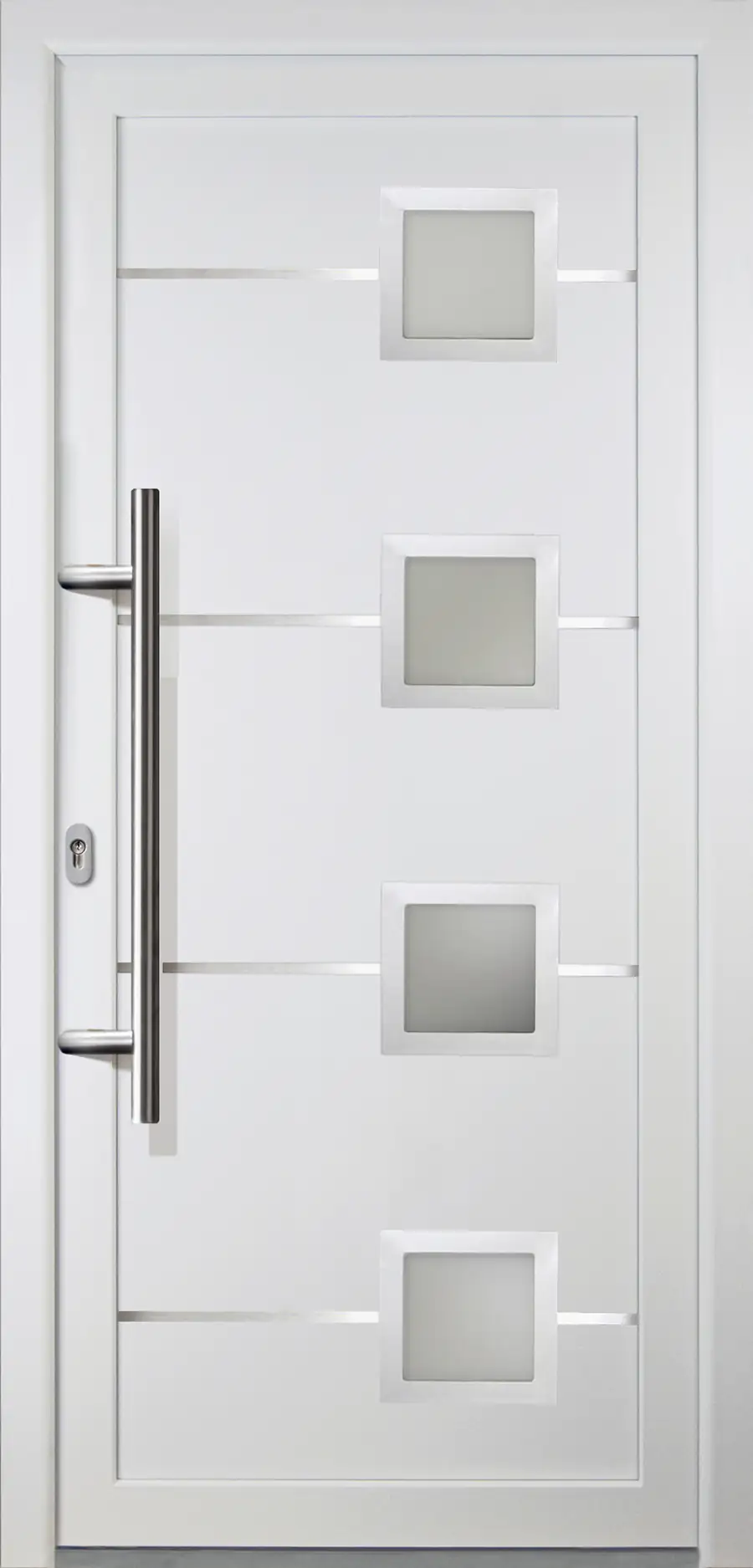 Meeth Haustür Signum Aluminium Modell 88 98 x 200 cm, DIN links, weiß