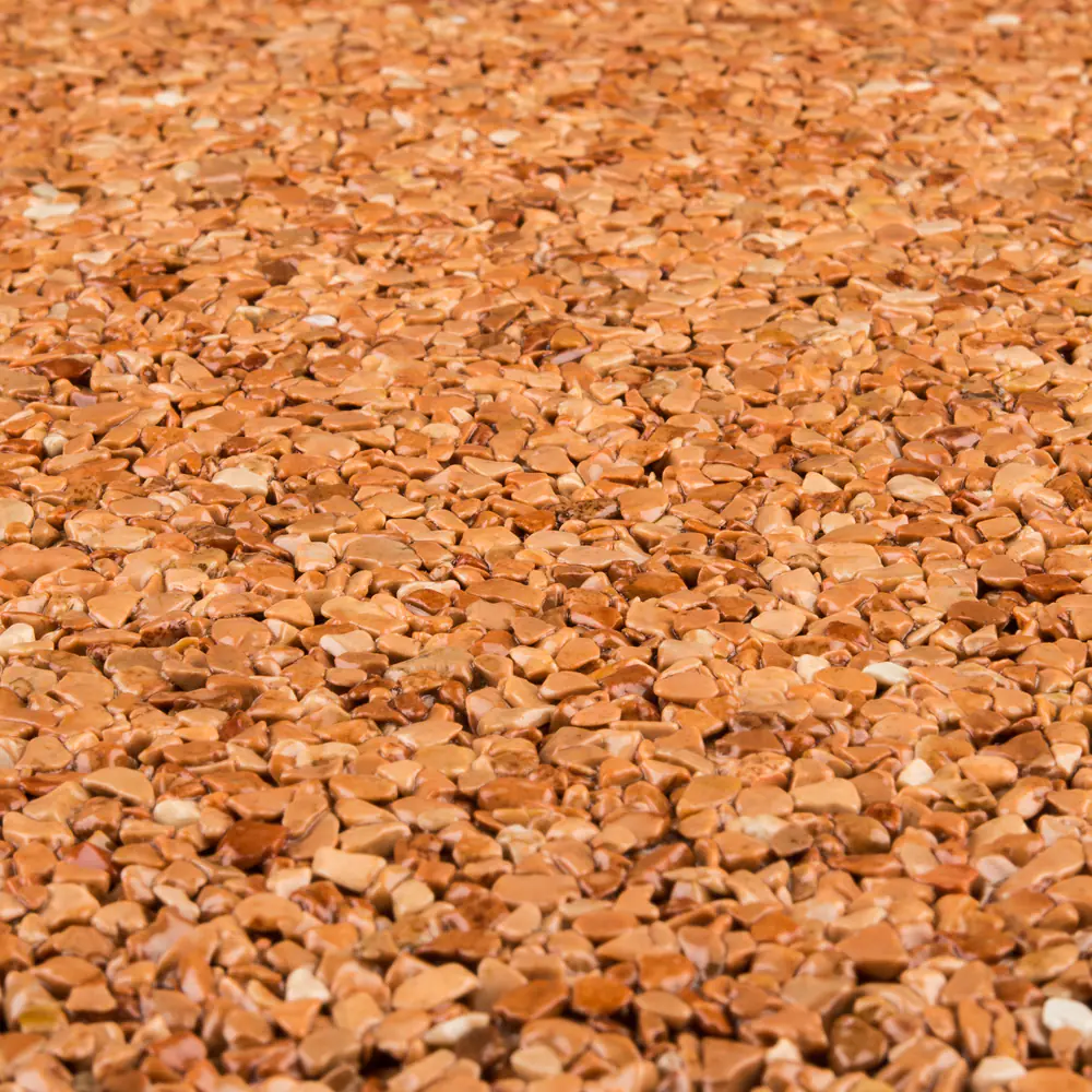 RAVELLO Steinteppich Boden Outdoor Körnung Fein Farbe rot 15 kg Set