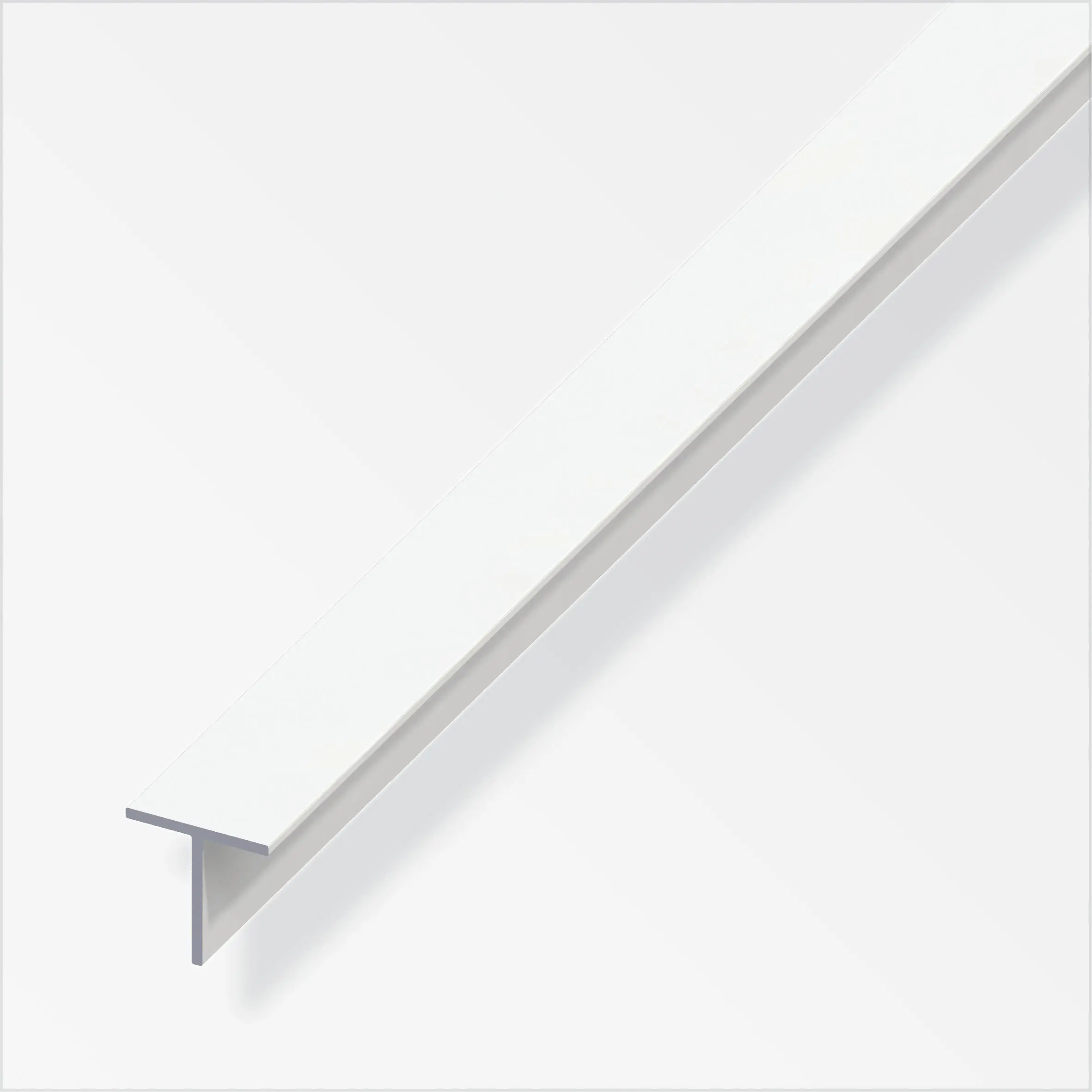 alfer Quadrat-T 2.5 m, 19.5 x 1.5 mm PVC (Kunststoff) glatt weiss
