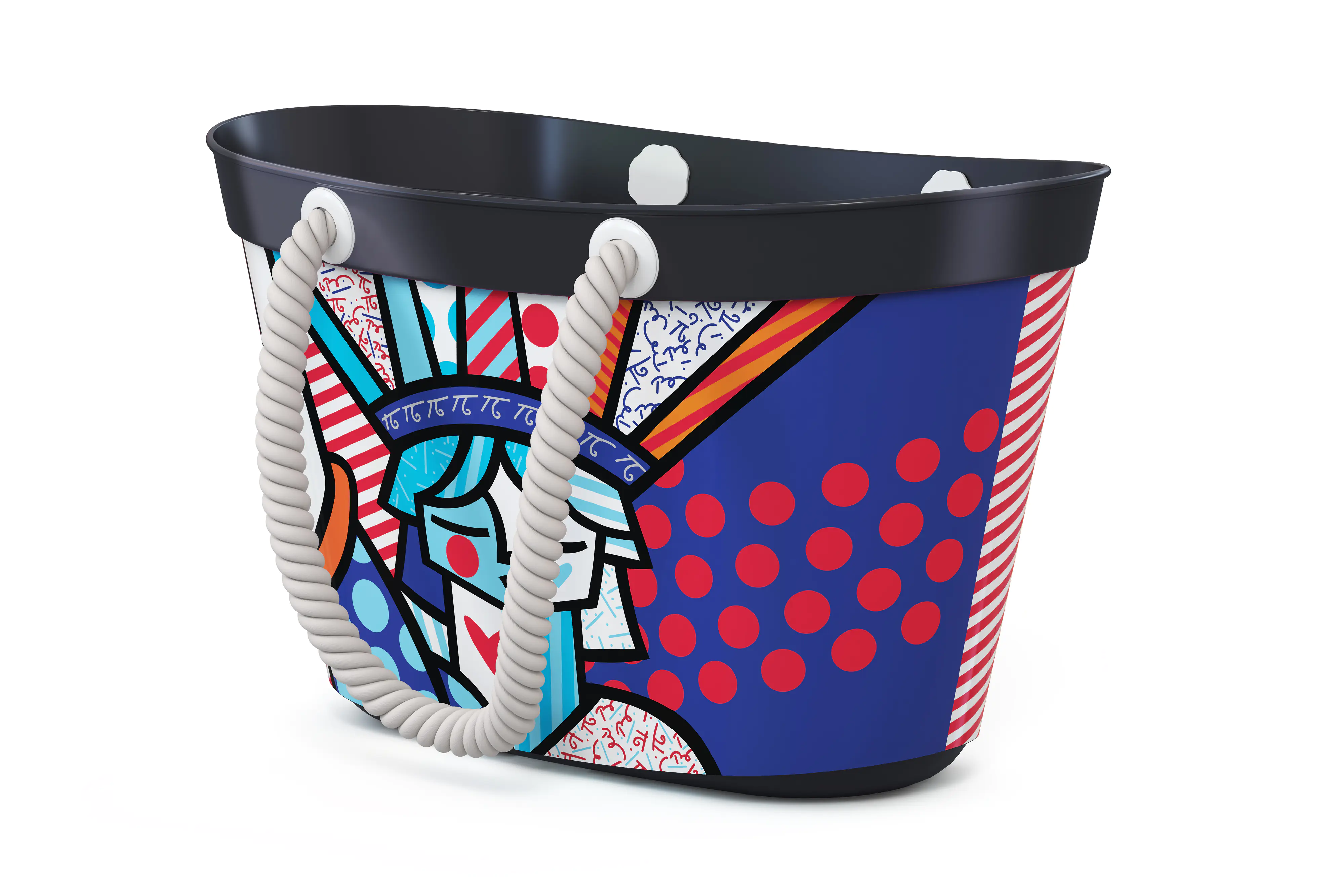 Einkaufstasche Shopper Funny blau mit Baumwollhenkel Einkaufstasche Shopper Funny blau mit Baumwollhenkel