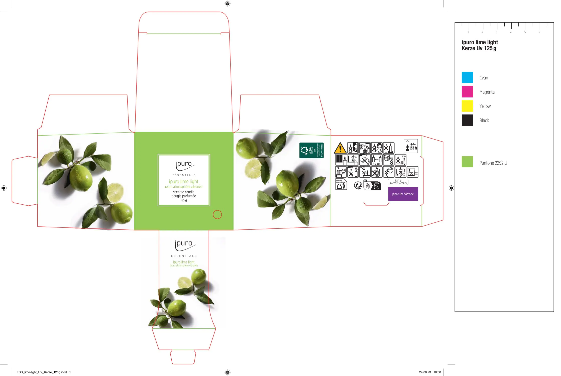 ipuro ESSENTIALS Duftkerze Lime Light 125 g ipuro ESSENTIALS Duftkerze Lime Light 125 g